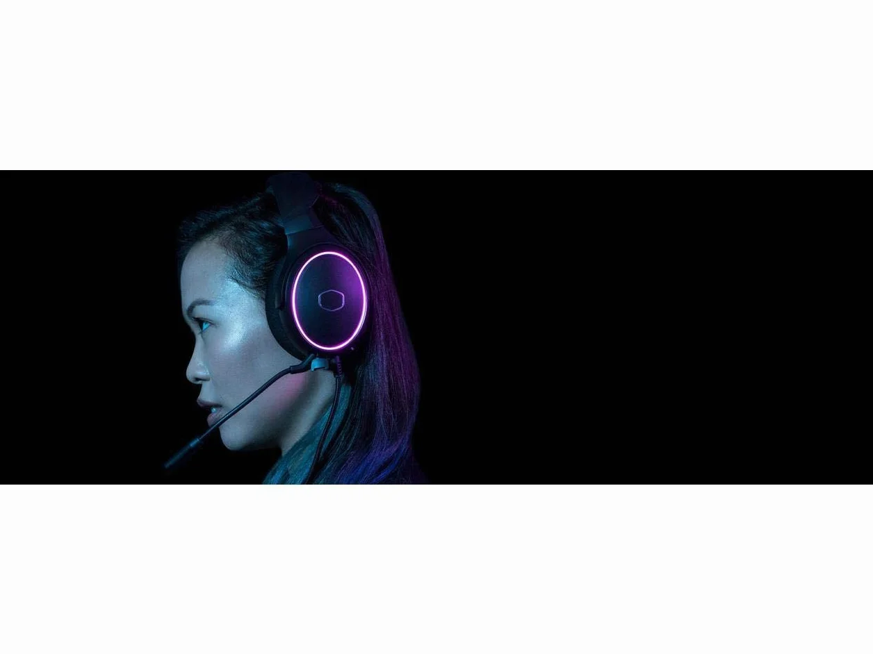 Cooler Master MH650 RGB Gaming Headset with Virtual 7.1 Surround Sound - Cross-Platform Compatible with 50mm Neodymium Audio Drivers, Ultra-Clear Boom Mic and Portable Frame - USB Type A, Black