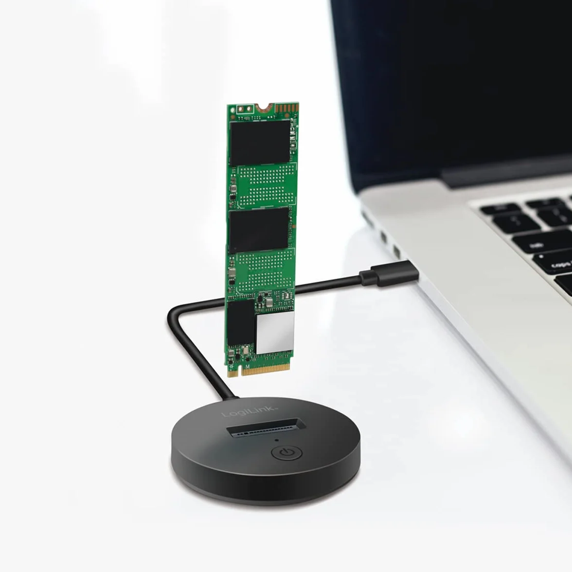 LogiLink USB 3.2 (Gen 2) przenośny port Quickport do dysków SSD M.2 NVMe (PCIe) lub SATA (NGFF)