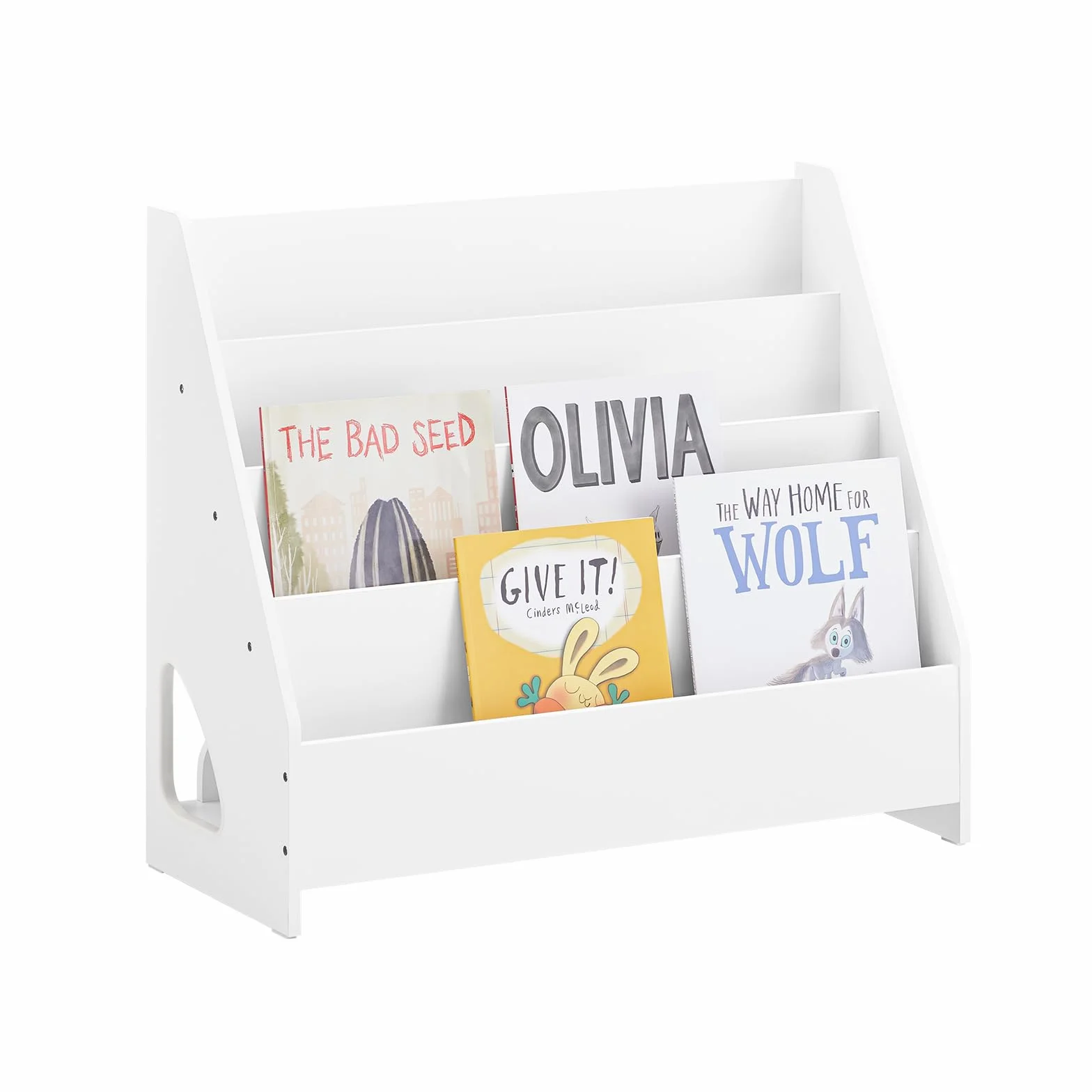 SoBuy KMB32-K-W regał na książki dla dzieci biały 70x60x30 cm