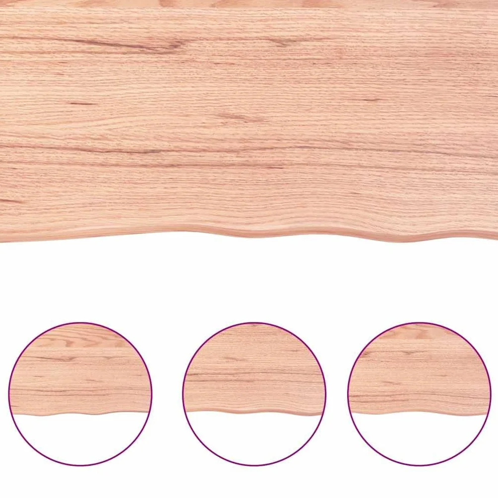 vidaXL Blat drewniany jasnobrązowy 200x60x(2-4) cm naturalną krawędzią