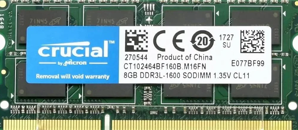 Crucial 8GB DDR3L SO-DIMM 1600MHz CL11