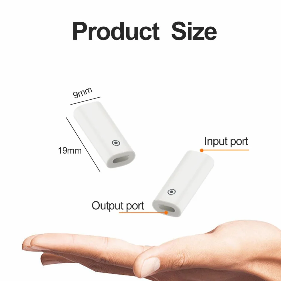 Cerioll USB C Pencil Charger Adapter for Apple Pencil 1st Gen, Charging Adapter Compatible with Apple Pencil, 1 Sztuk, Biały