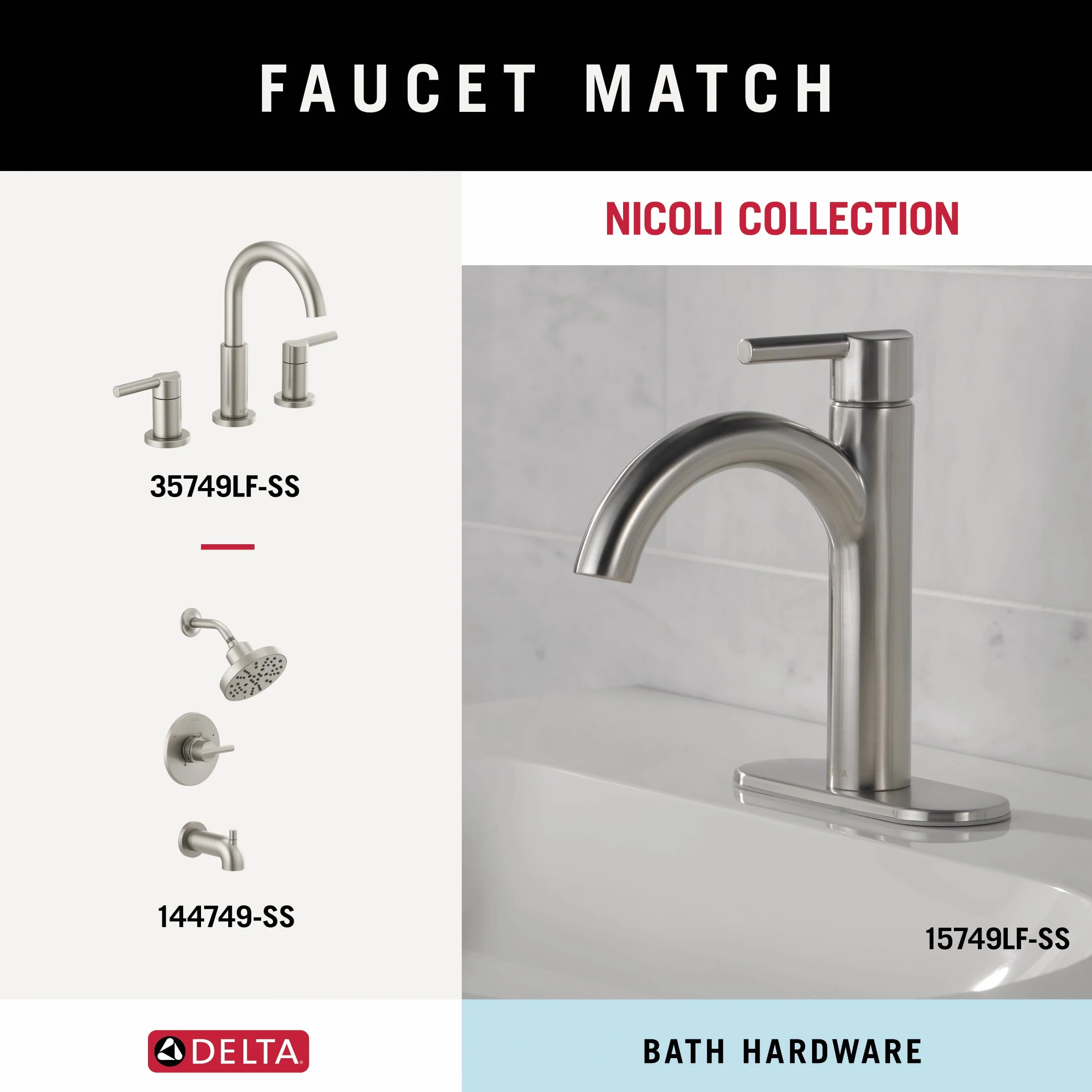 Delta NIC50-DN Nicoli Toilet Paper Holder, SpotShield Brushed Nickel