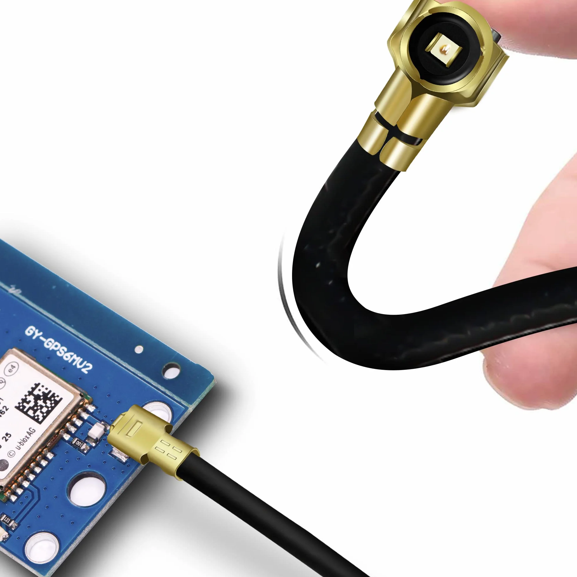 TUOLNK IPX zu RP-SMA Verlängerungskabel 0,81 mm U.fl IPEX zu RP SMA Buchse Rechtwinkliges Wifi-Antennenkabel für drahtloses Netzwerk Mini-PCI-Koaxialkabel 12 Zoll (30 cm) 5 Stück