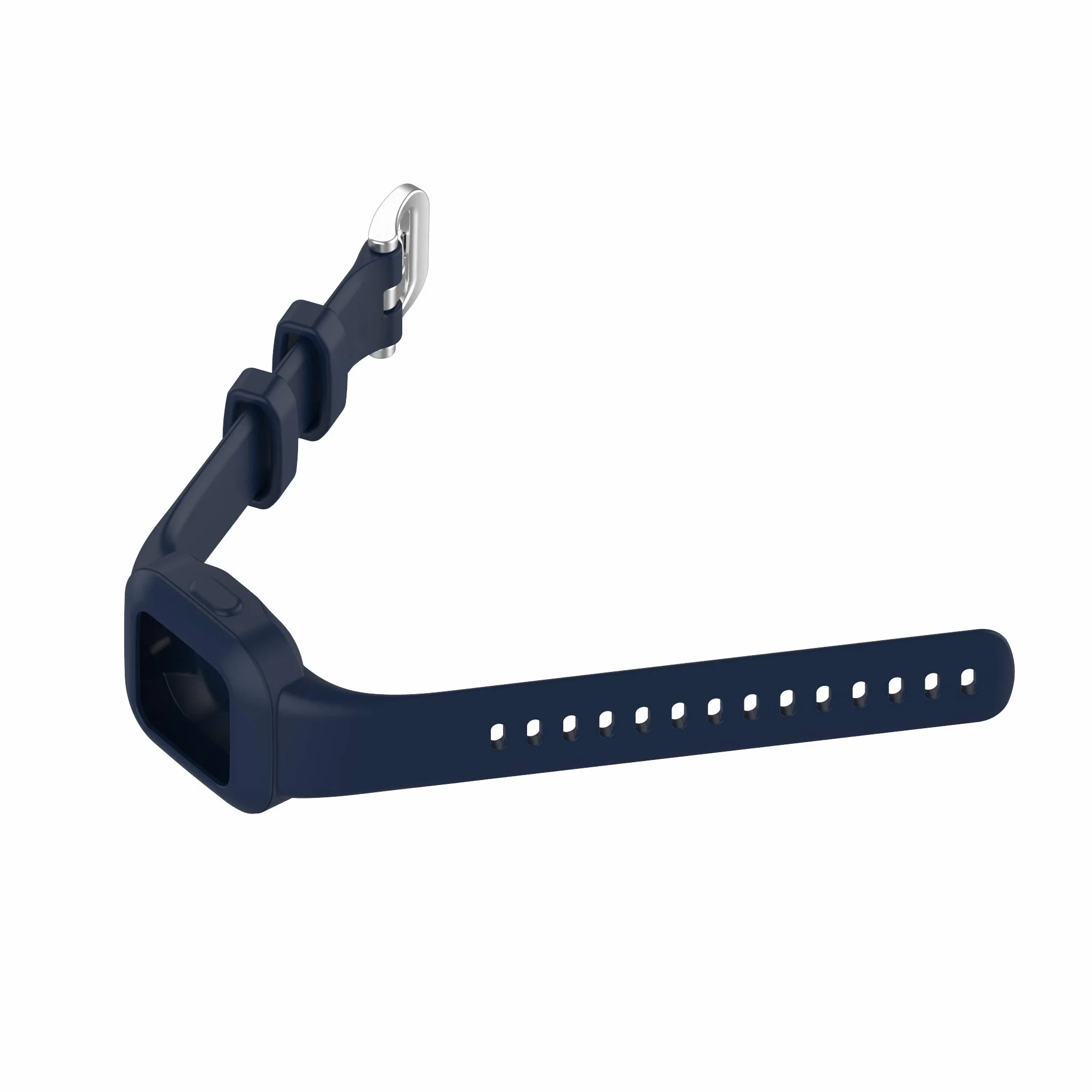 INF Pasek do zegarka kompatybilny z Garmin Vivofit Jr. 3, silikonowy pasek sportowy z etui, miękki, oddychający, odporny na zarysowania, regulowany pasek zastępczy dla kobiet i mężczyzn (niebieski)