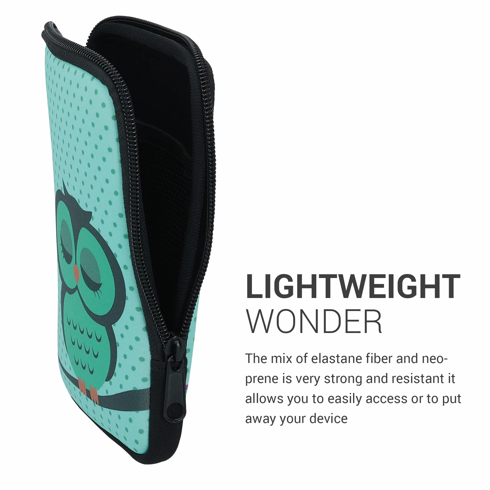 kwmobile pokrowiec ochronny do czytnika e-czytników - Etui ochronne 17 x 12 x 2 cm do neoprenowego e-czytnika - lodowaty turkusowo-brązowy