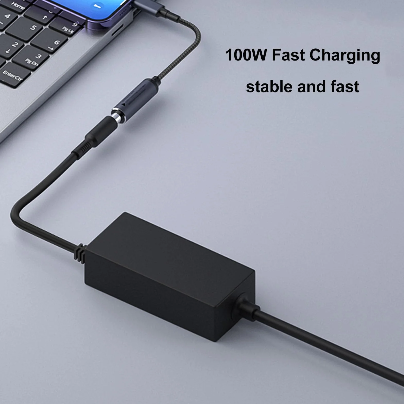 Adapter DC na USB C, 100 W PD DC 4,5 Mm X 0,6 Mm Wejście żeńskie na Męski Kabel ładujący USB C, Kabel DC4506 na Typ C do Telefonów, Tabletów, Laptopów
