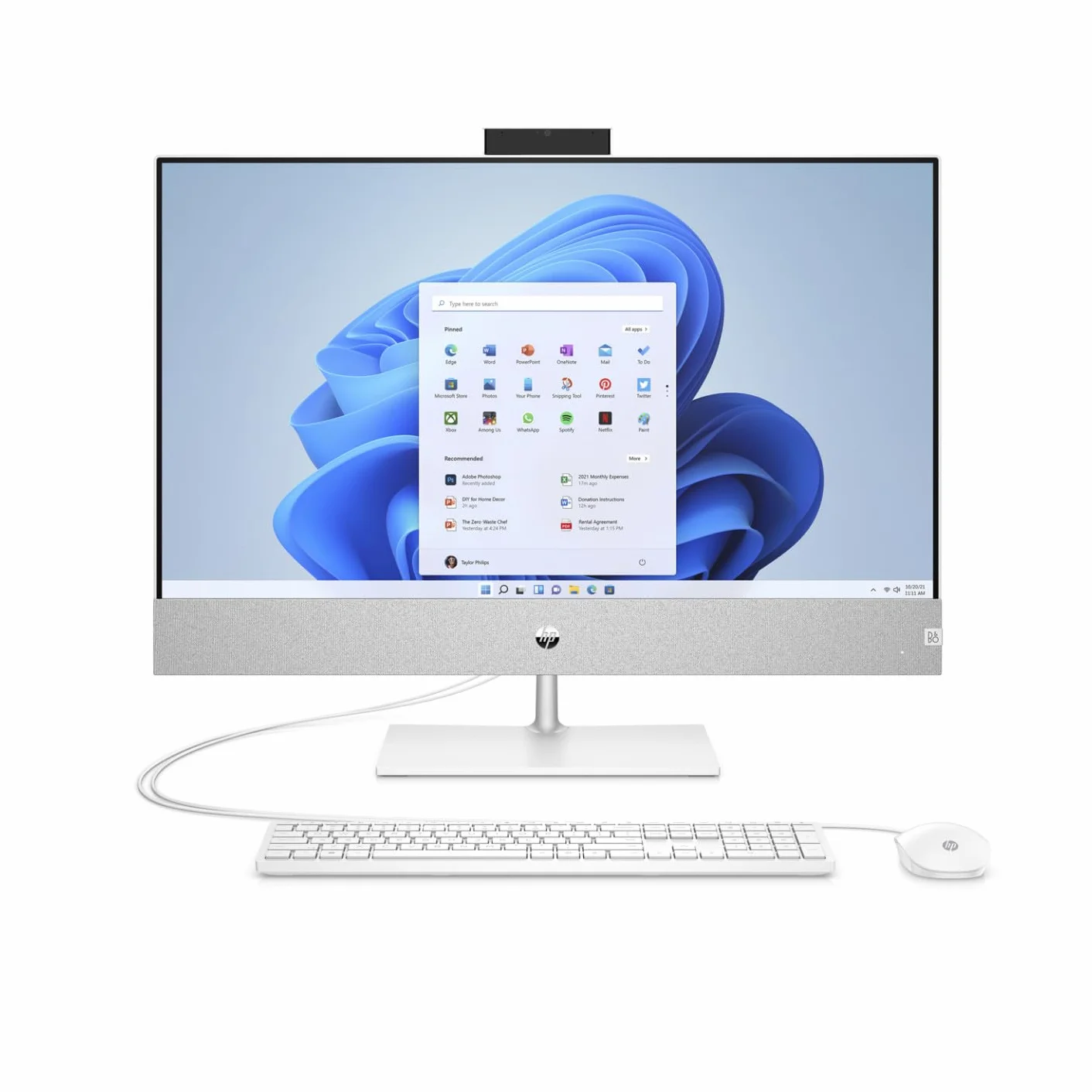 HP Pavilion All-in-One PC 27-ca0101ng [68,6cm (27") QHD-Display, AMD Ryzen 7-5700U, 16GB RAM, 1TB SSD, Windows 11]