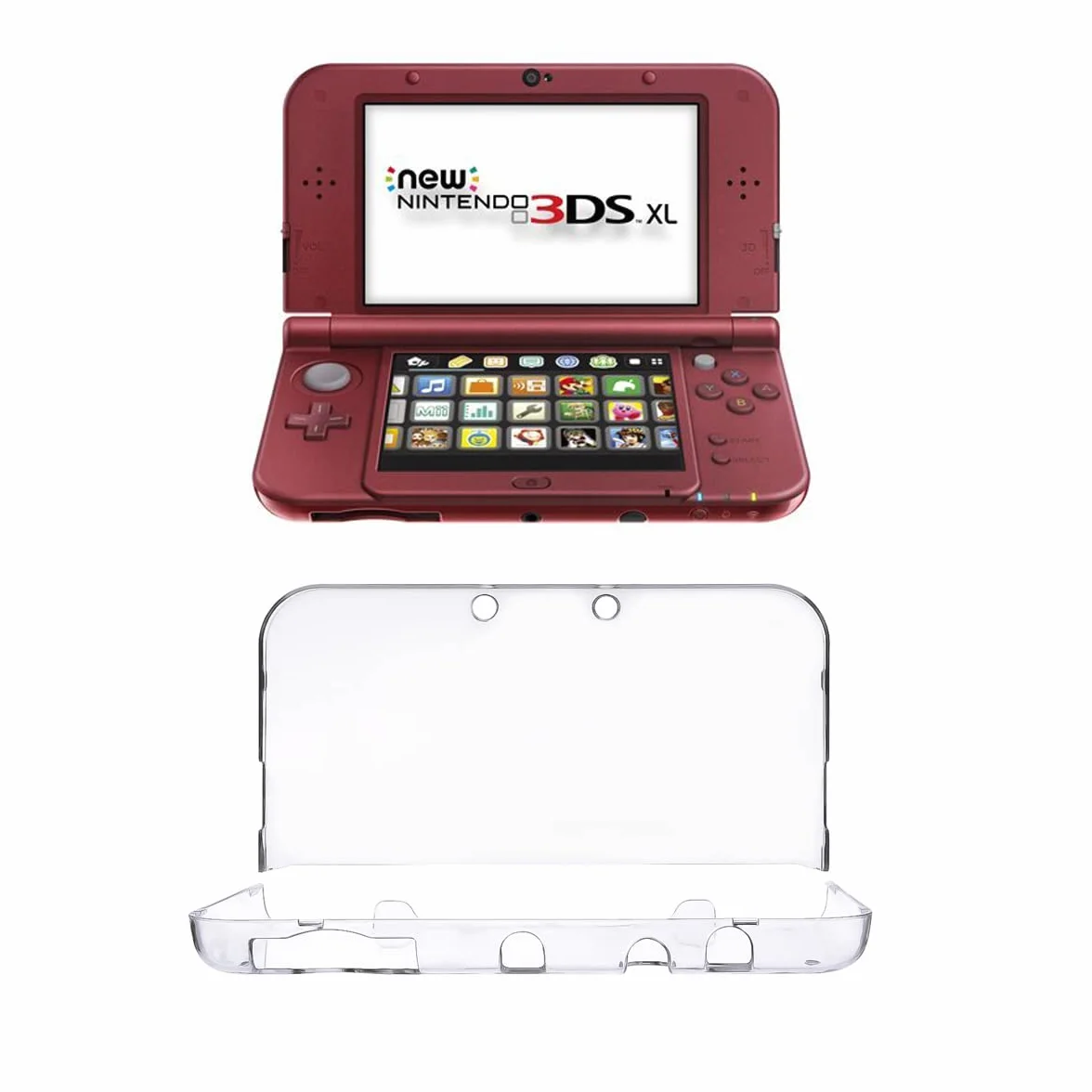 Nowe etui 3DS XL - Ultra przezroczysty kryształ przezroczysta twarda obudowa ochronna pokrowiec skórka do nowego Nintendo 3DS XL LL 2015 - [nowa zmodyfikowana konstrukcja bez zawiasów]
