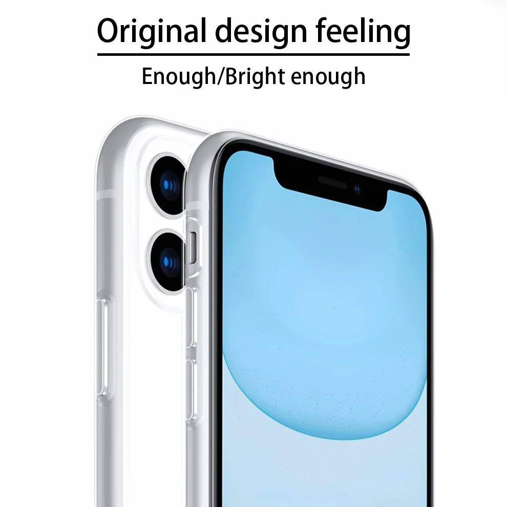 Etui na telefon komórkowy iPhone 11 Crystal Clear etui na telefon komórkowy iPhone 11, modne, szykowne, ultracienkie, silikonowe, odporne na uderzenia, zarysowania, etui ochronne do iPhone 11 Slim Case Cover