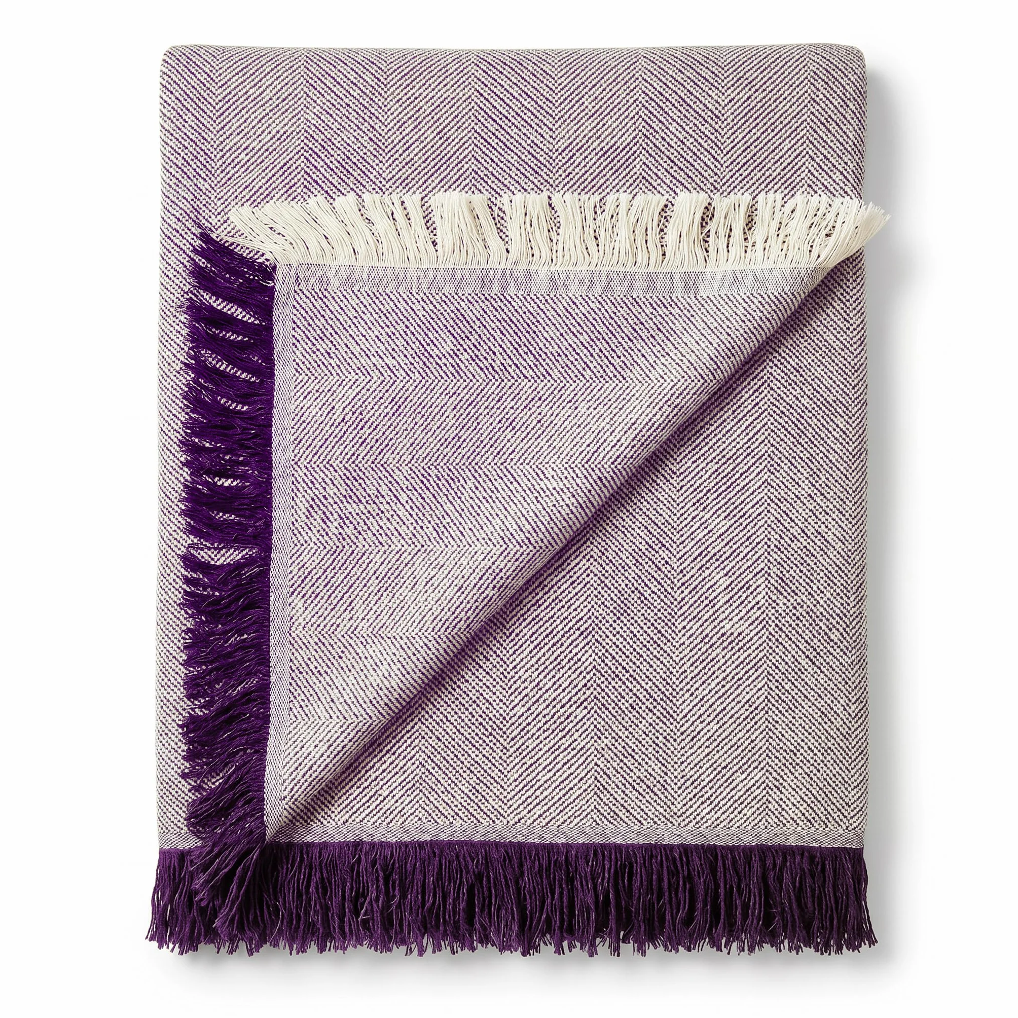 Martina Home Uniwersalny kolec Foulard, tkanina, ecru/liliowy, 180x260 cm