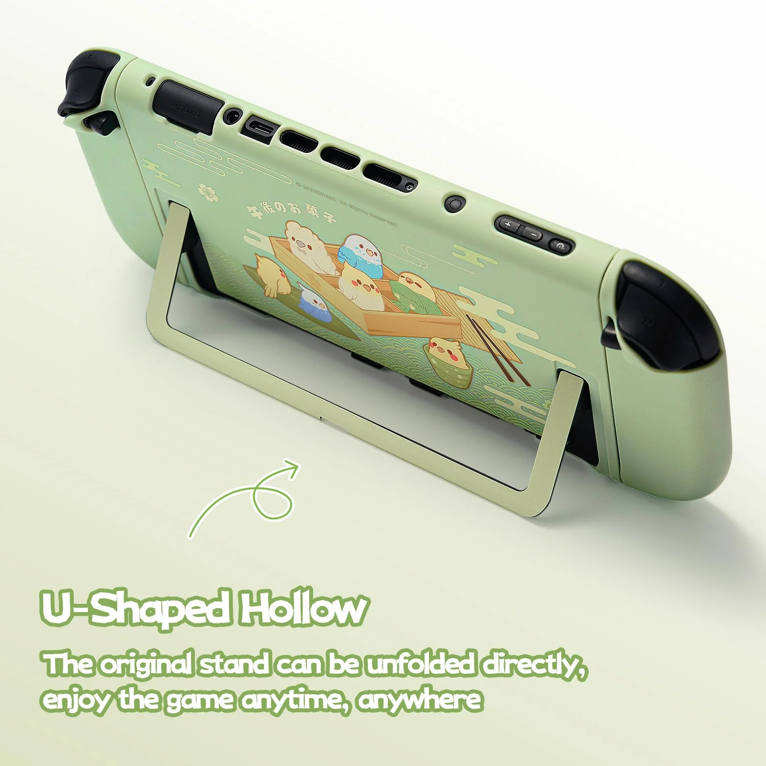 GeekShare Etui ochronne dla Switch 2, PC Slim Dockable Skin Cover - Little Parrots
