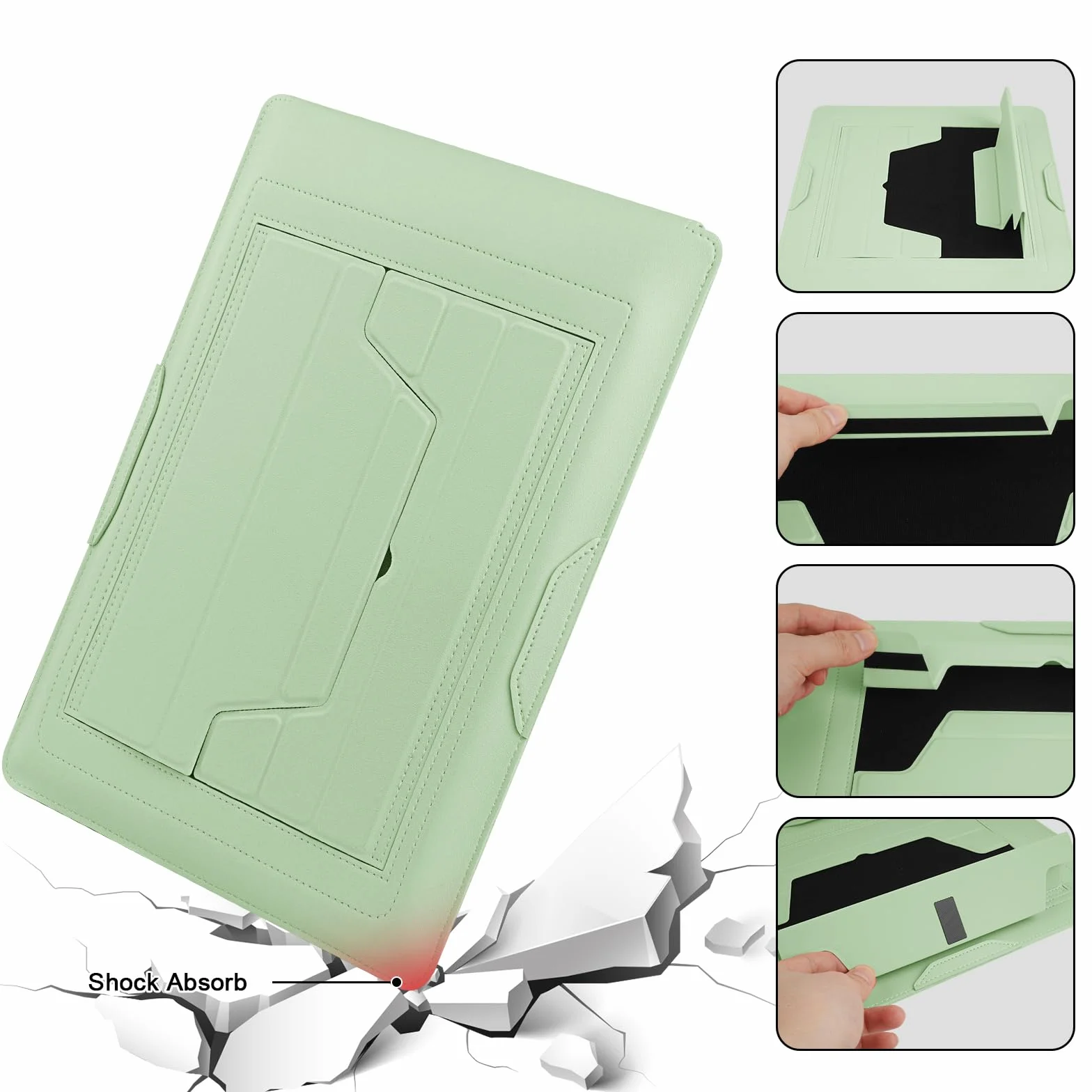 HoYiXi Etui ze sztucznej skóry z uchwytem na laptopa 13,3"/13,6", kompatybilne z MacBook Pro 14 / MacBook Air 13 (M1 M2)/ASUS Vivobook 14 / Dell XPS 13 / ASUS Acer Matebook, torba na notebooka