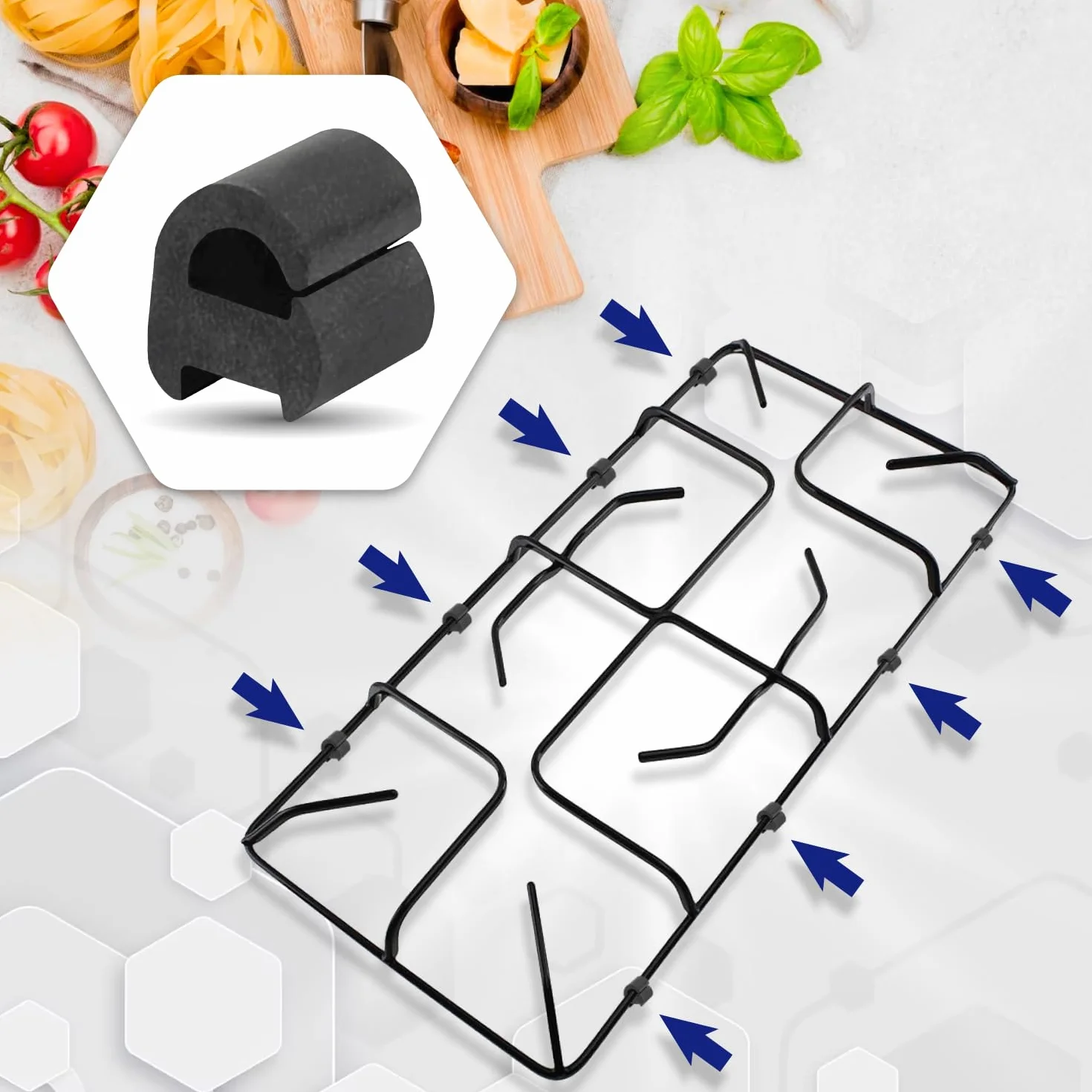 12 Sztuk Gumowe Nóżki do Płyty Grzewczej 9 mm x 10 mm C00039148 dla Ariston 754010095 dla Smeg 50247058006 dla Zanussi - Gwarancja 10 Lat - MONTERAL