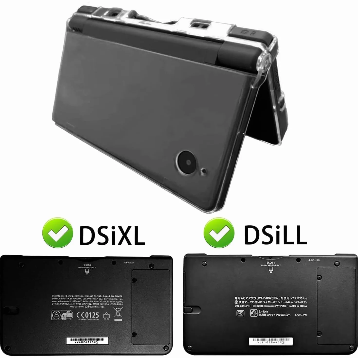 OSTENT Twarde kryształowe etui do gry przezroczysta obudowa do Nintendo NDSiLL NDSiXL