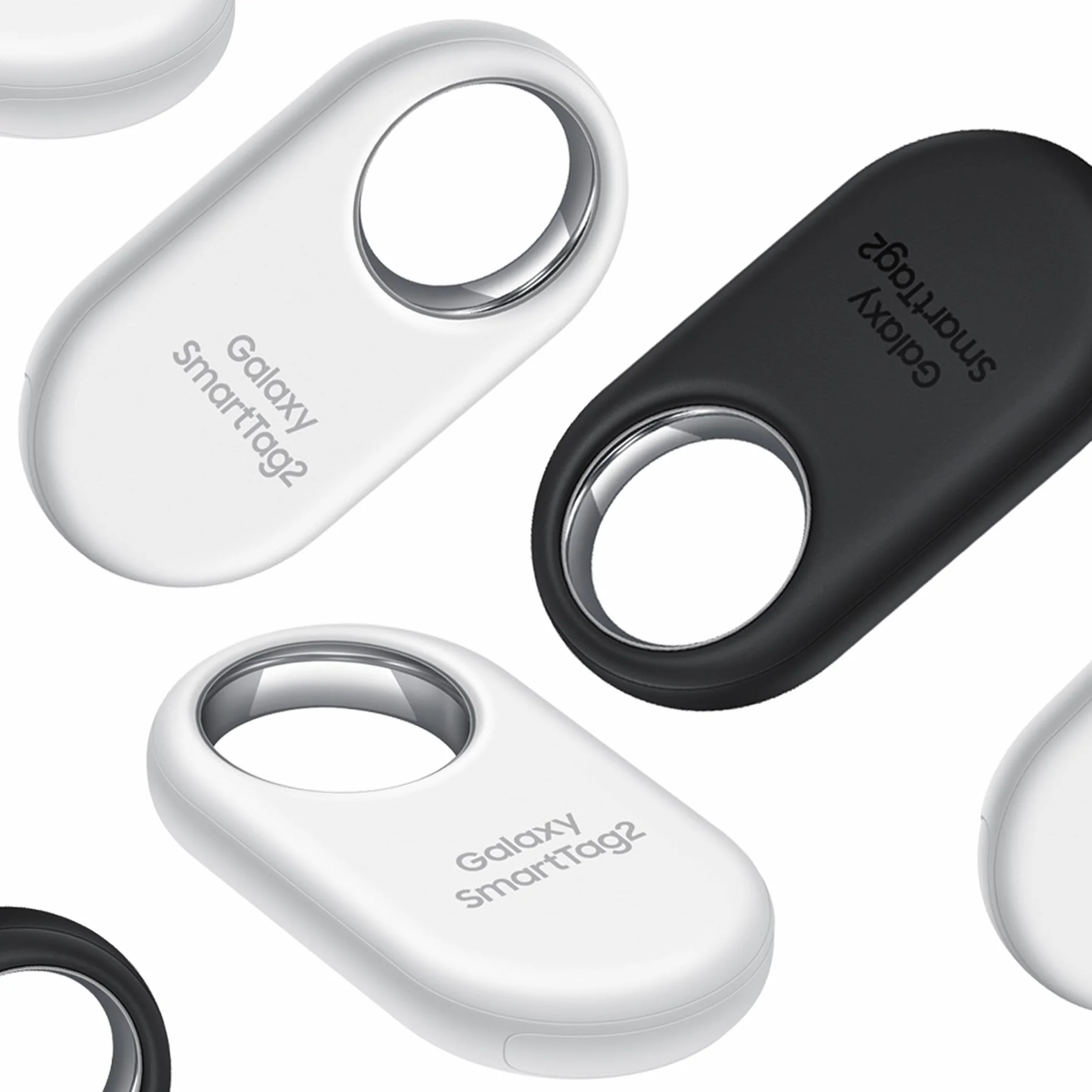 Samsung Galaxy SmartTag2 Bluetooth Smart Tag, ze wzmocnioną obudową [wyłącznie Amazon], kompatybilny ze smartfonami Samsung Galaxy, zgubiona moda, biały