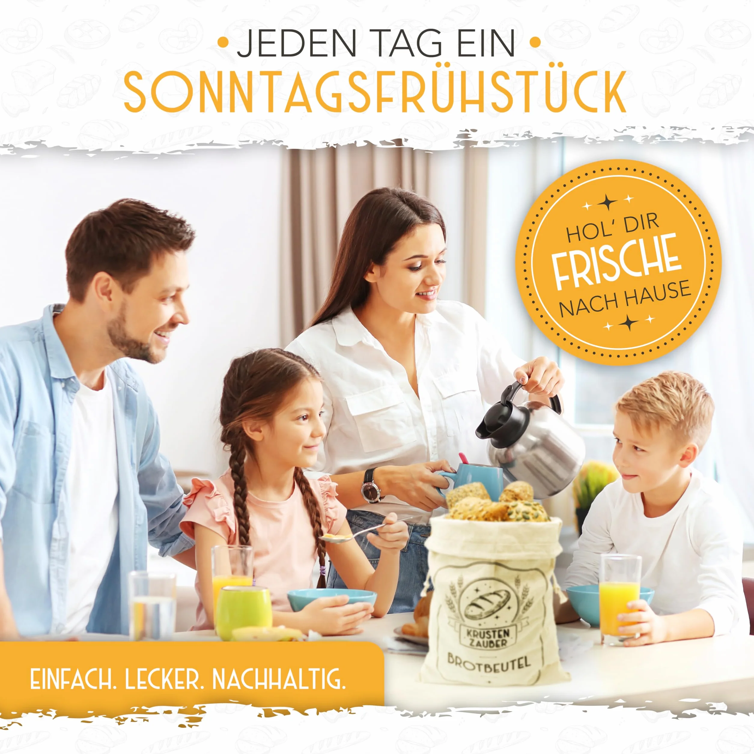 KRUSTENZAUBER Worek na chleb z lnu 2-częściowy zestaw - 2 x worek lniany 40x30cm do przechowywania chleba - Idealny worek na chleb, na bułki, akcesoria do pieczenia chleba, worek chlebowy, worek na