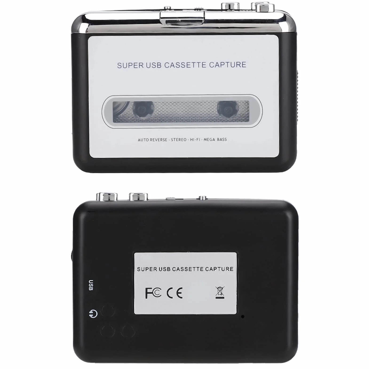 Odtwarzacz kaset audio, konwerter kaset USB na MP3, odtwarzacz muzyczny ze słuchawkami, kompatybilny z laptopami