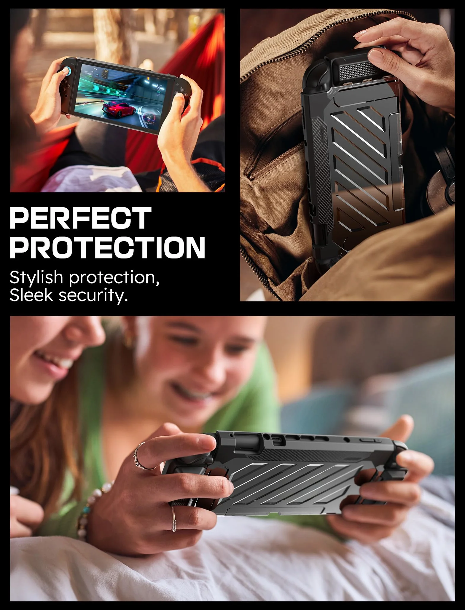 SUPCASE Etui Nintendo Switch 2 (2025) Unicorn Beetle Pro Magnetyczne Odporne na wstrząsy Czarne