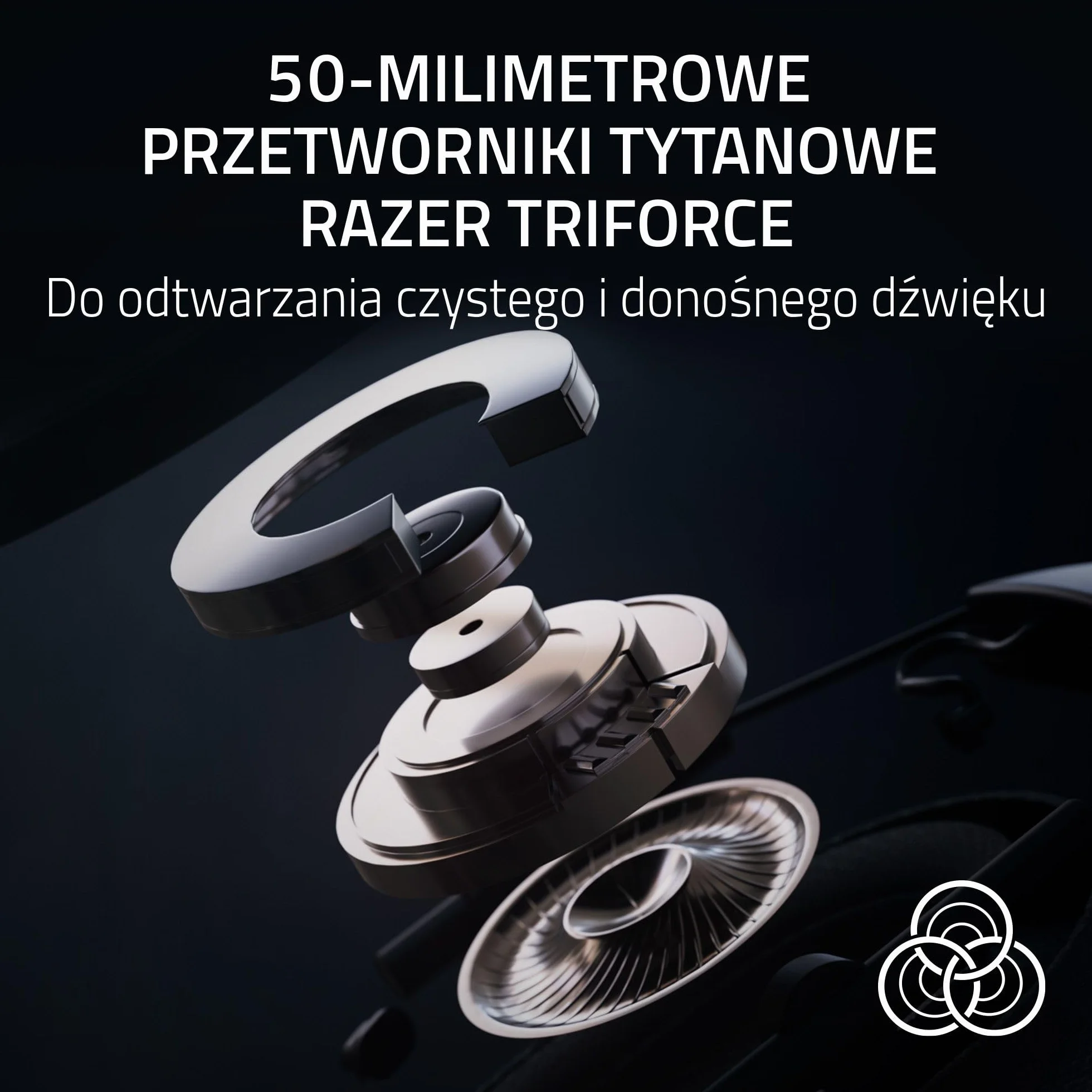 Razer BlackShark V2 Pro (2023) - PC Bezprzewodowe słuchawki e-sportowe klasy premium (mikrofon Super Wideband, 50mm przetwornik TriForce, bezprzewodowa HyperSpeed, bateria do 70 godzin) Czarny