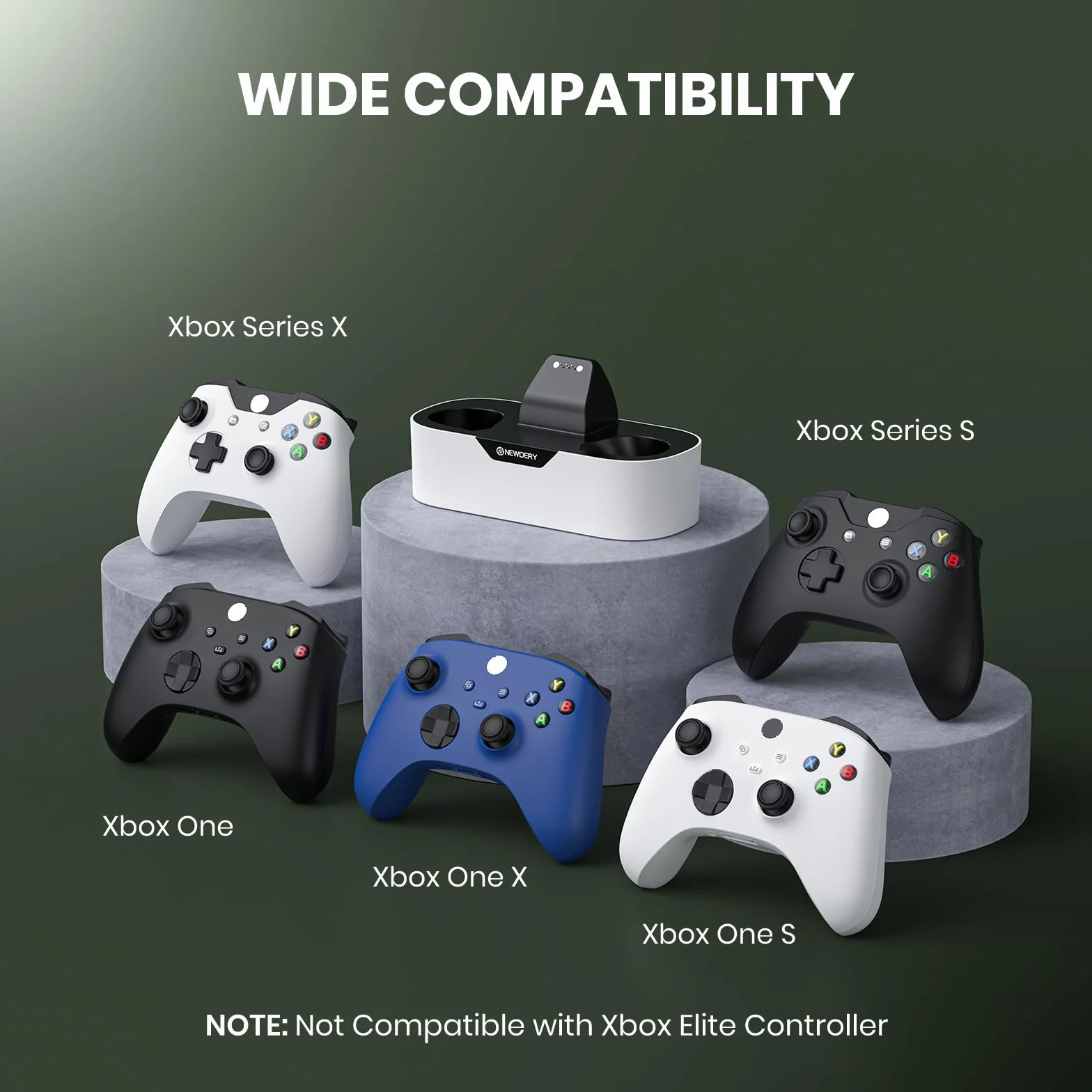 NEWDERY Solo Charger Station do kontrolerów bezprzewodowych Xbox One/Series X|S