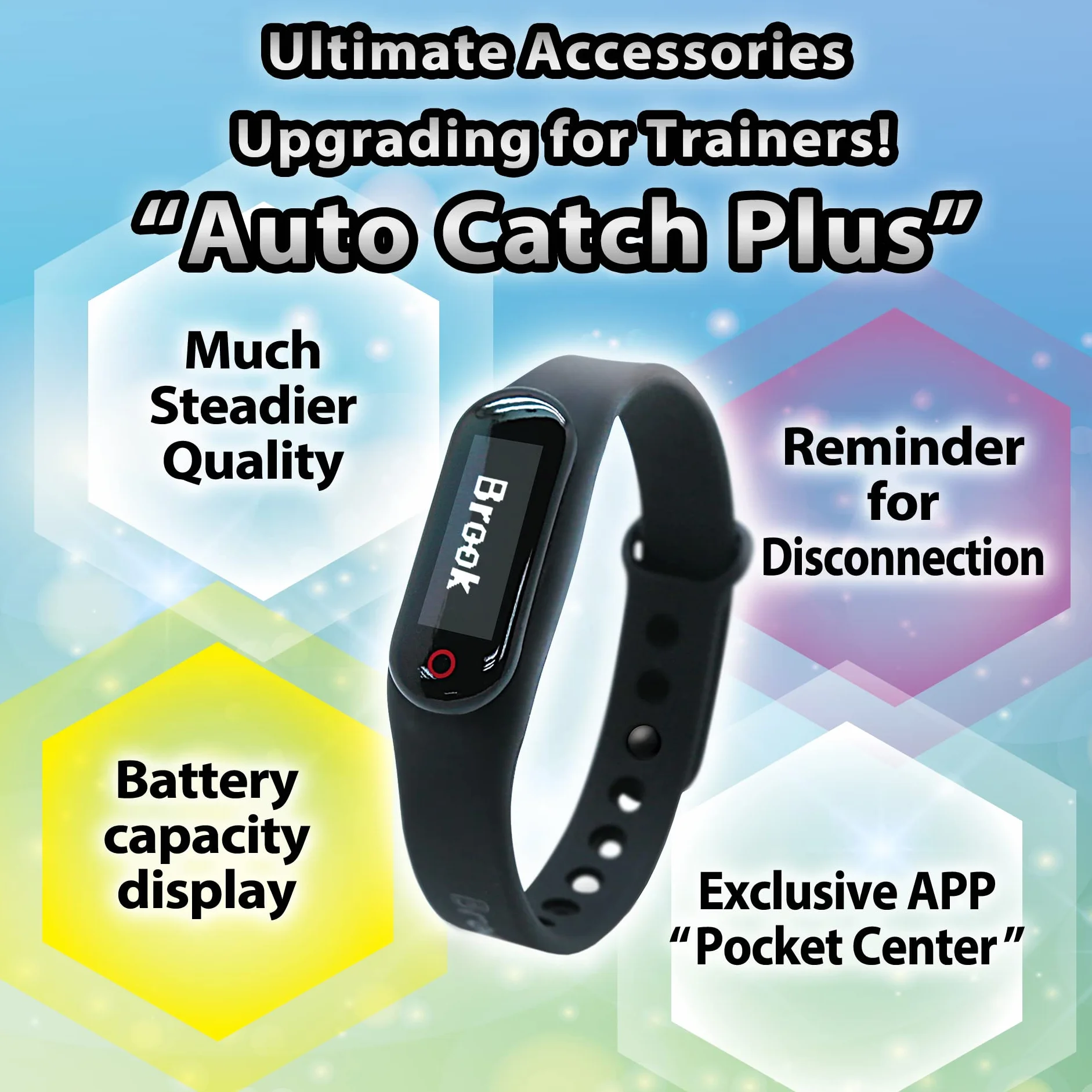 Pocket Auto Catch REVIVER 2022 bransoletka z ekranem dotykowym LED do Pokémon Go