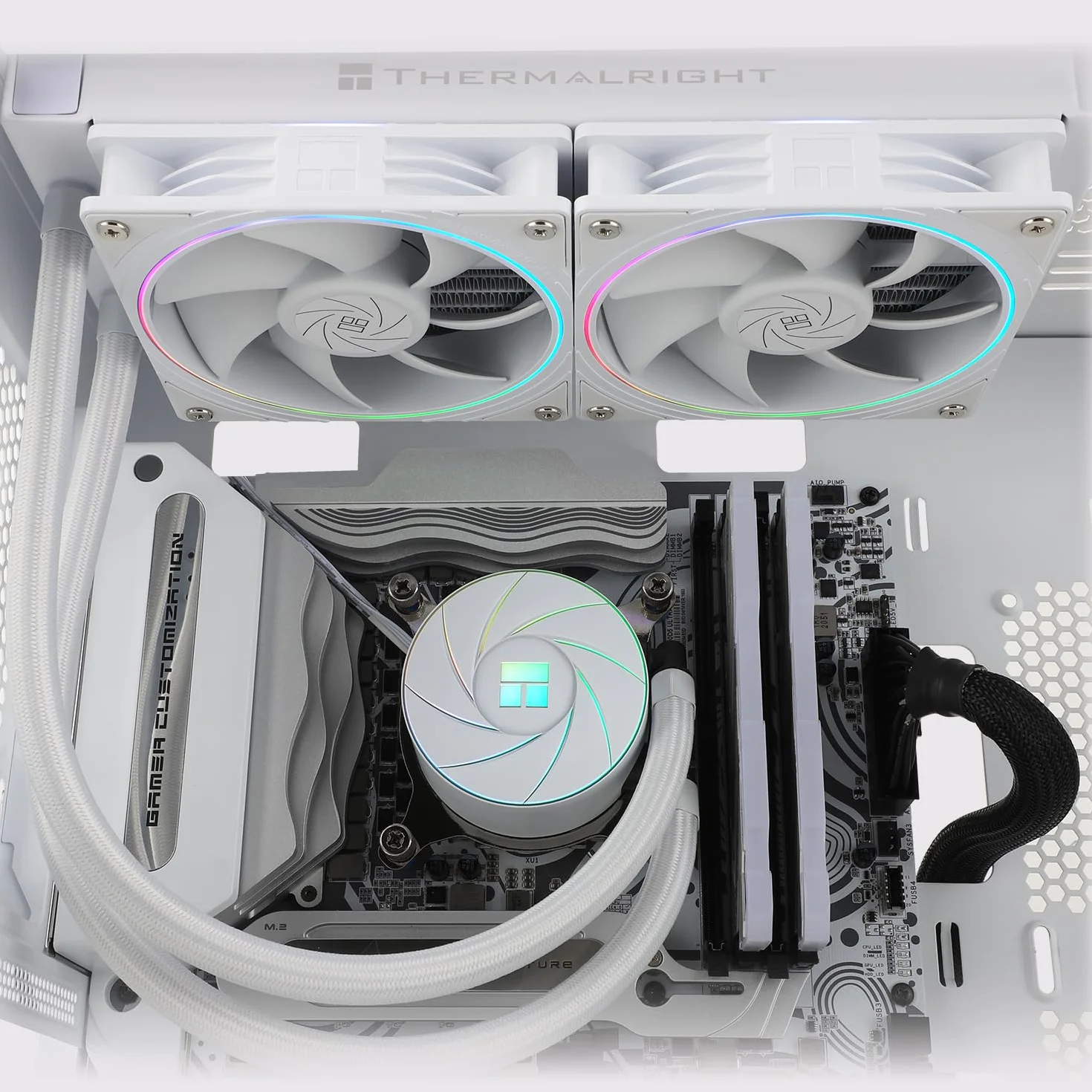Thermalright AQUA Elite 240 ARGB V2 chłodzący płynny procesor CPU, podwójny wentylator PWM z prędkością 2000 obr./min, chłodzenie wody procesora komputerowego 240, do AMD/AM4/AM5 i Intel