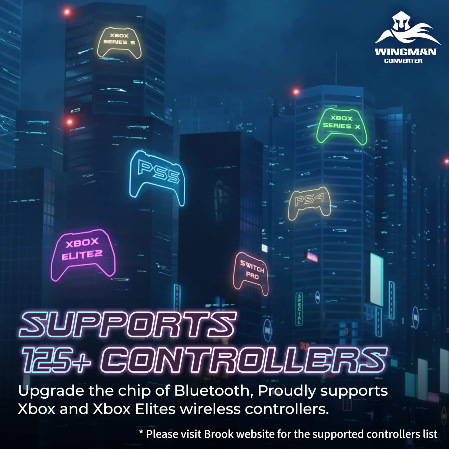 Mcbazel Brook Wingman XE2 Super Converter dla Xbox Series X/S, Xbox 360, Xbox One, PS5, PS4, PS3, Switch Pro na PS4/PS3/Switch/Switch OLED/PC