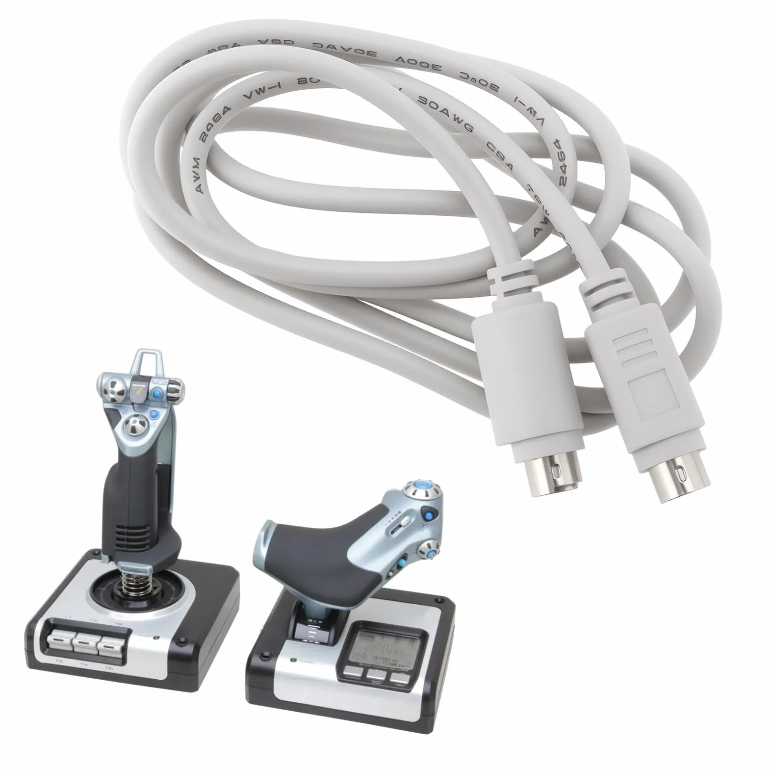 The Lord of the Tools 6-pinowy kabel joysticka DIN 1,5 m, kompatybilny ze zintegrowanym systemem lotu Saitek X52 Pro