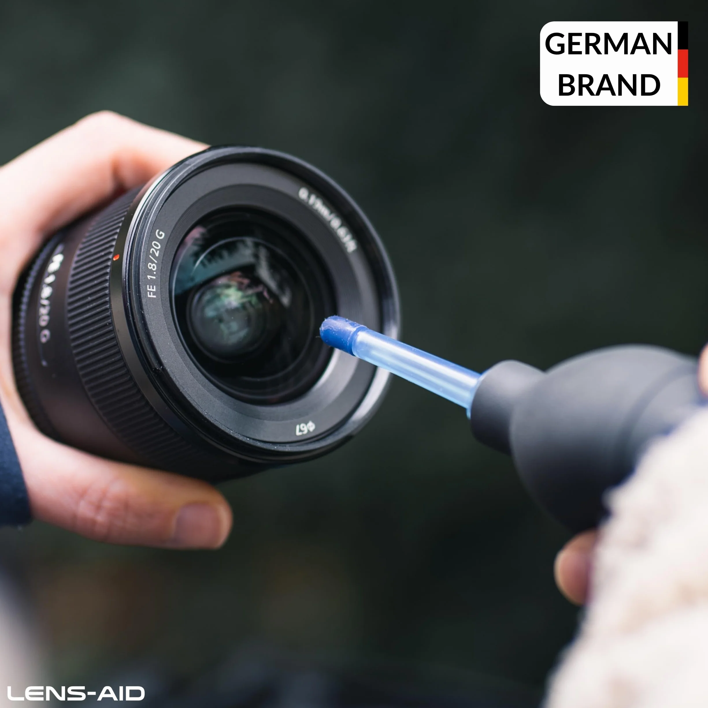 Lens-Aid Gruszka Powietrzna – Air Blower z 2 Dyszami i Gumową Końcówką – Do Czyszczenia Sensora, Obiektywu, Ekranu, Klawiatury – Mocny Strumień Powietrza, Bezpieczne Czyszczenie Sprzętu