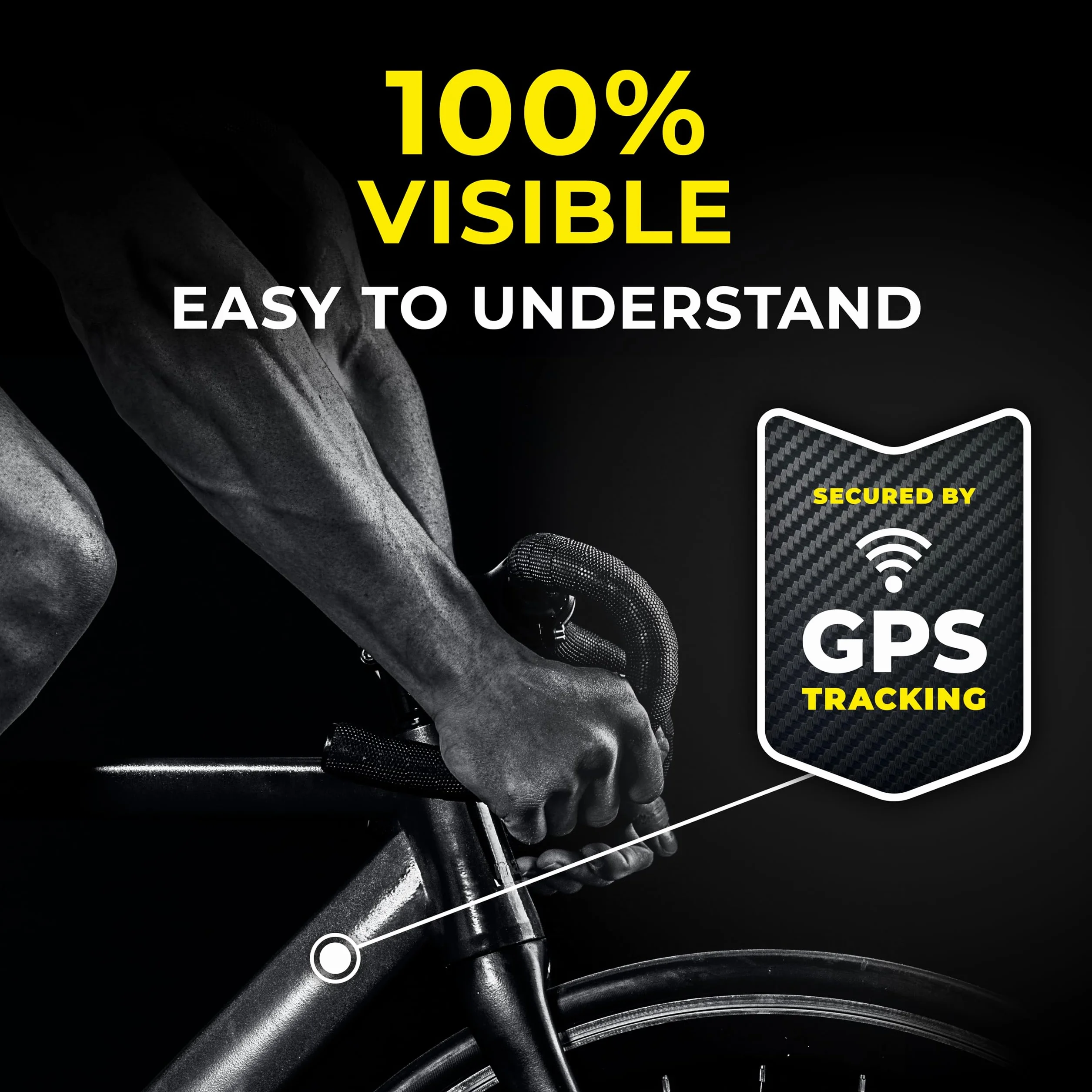 tagplus® Wysokiej jakości naklejka GPS do roweru [2 sztuki] z supermocnym klejem zapewniającym maksymalną ochronę przed kradzieżą wraz z instrukcją I naklejka rowerowa odporna na warunki atmosferyczne
