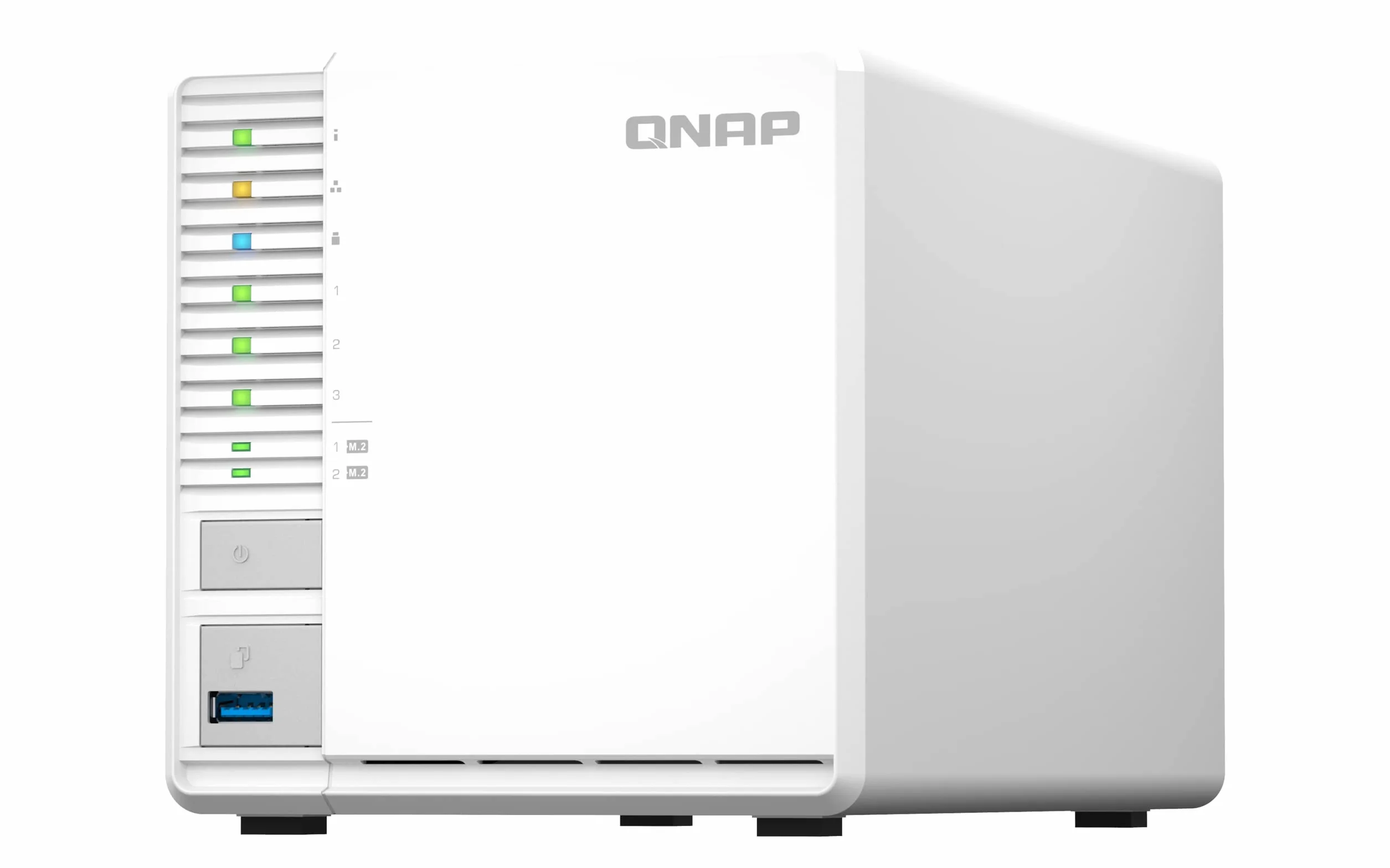 QNAP TS-364-8G | 3-kieszeniowy, czterordzeniowy procesor Intel, 2 gniazda M.2, 2,5GbE RAID5 Desktop NAS, 8 GB pamięci RAM