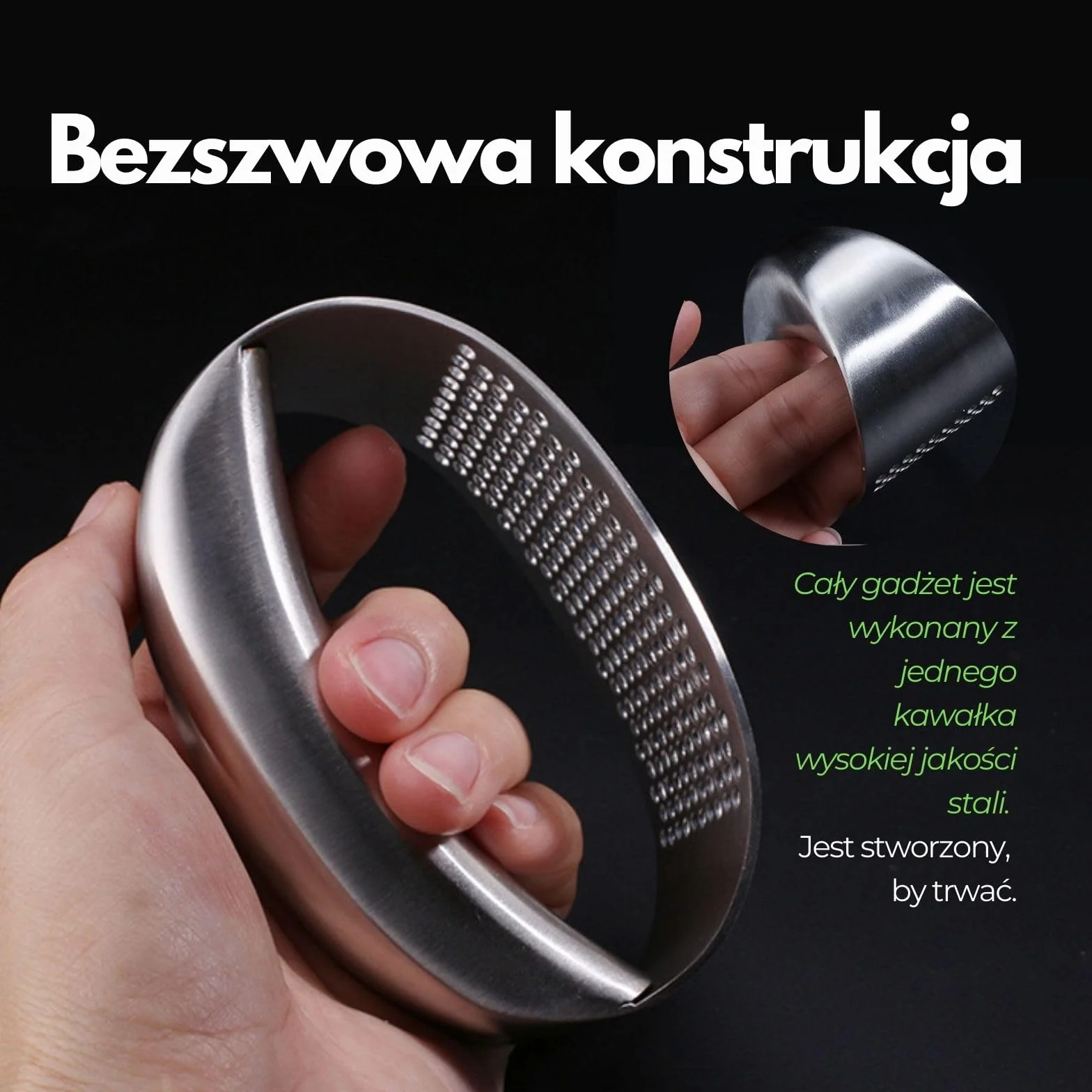 CLOVE Wyciskacz do czosnku ze stali nierdzewnej 18/8, antykorozyjny, do mycia w zmywarce, rozdrabniacz do pasty czosnkowej (S)
