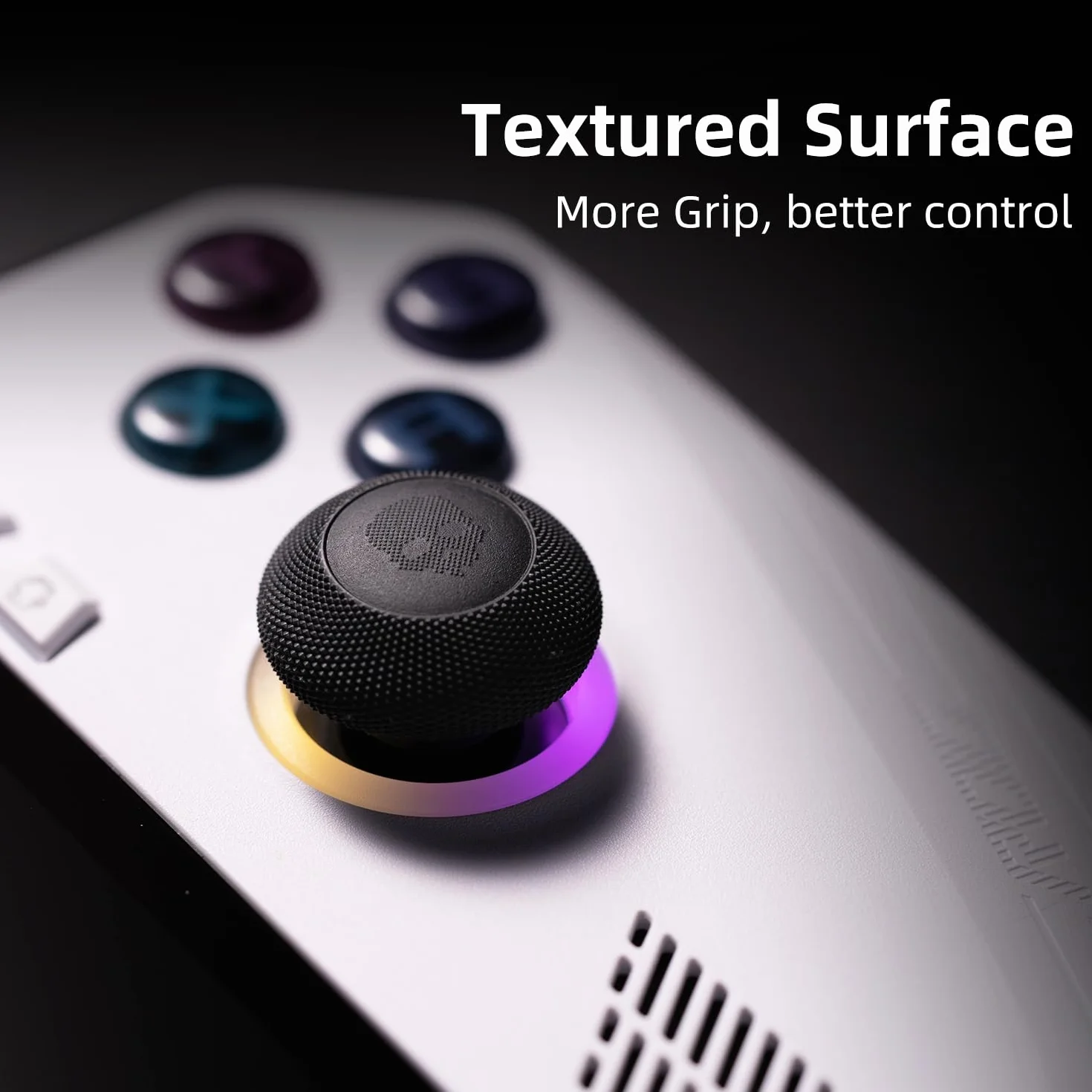Skull & Co. Convex Thumb Grip Caps Joystick Cap Analogowa Stick Cap Thumbstick Grip Cover for Steam Deck/Steam Deck OLED and ROG Ally/ROG Ally X - Black, 2 pary (4 szt.)