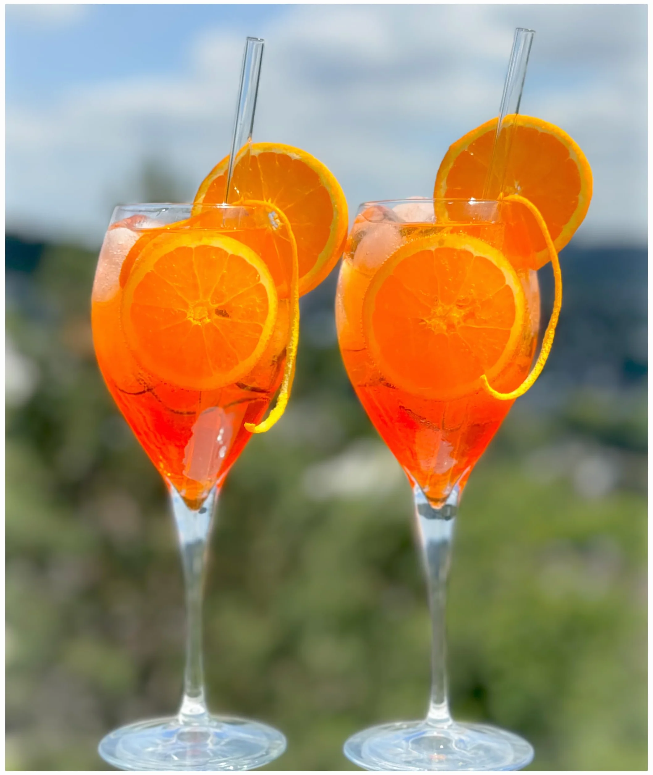 Topkapi Aperol Spritz Stella XL 13-częściowy zestaw szklanek koktajlowych – 6 x szklanek Aperol z 6 szklanymi słomkami, kieliszek do koktajli, 445 ml, komplet dla 6 osób