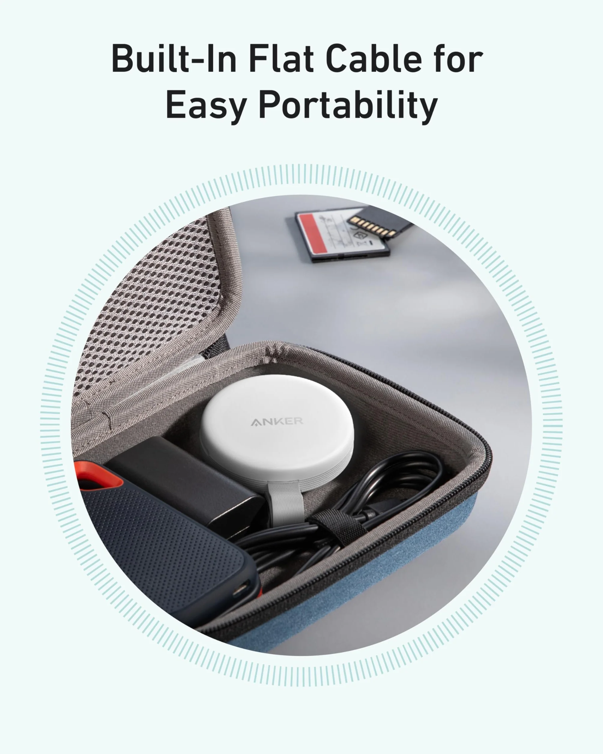 Anker MagGo adapter USB-C magnetyczny czytnik kart pamięci SD do serii 15 i więcej, z kablem, 2 karty SD i TF, transfer danych 312 MB/s USB-C
