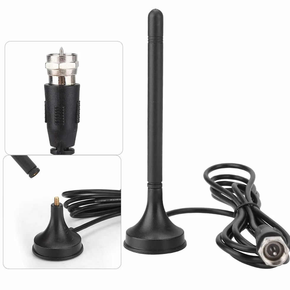 Antena telewizyjna, bezprzewodowa wewnętrzna/zewnętrzna cyfrowa antena HDTV 10db z przyssawką Antena telewizyjna UHF/VHF Freeview do telewizji -T/radia DAB.