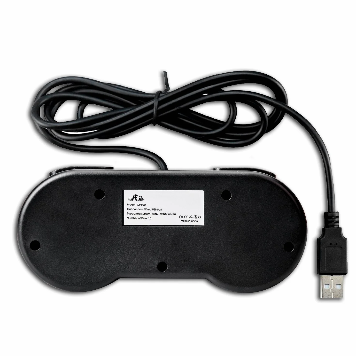 Rii Gaming GP100 - Para Gamepad Kontroler USB kompatybilny z komputerami PC (Windows, Mac, Linux) i Raspberry Pi