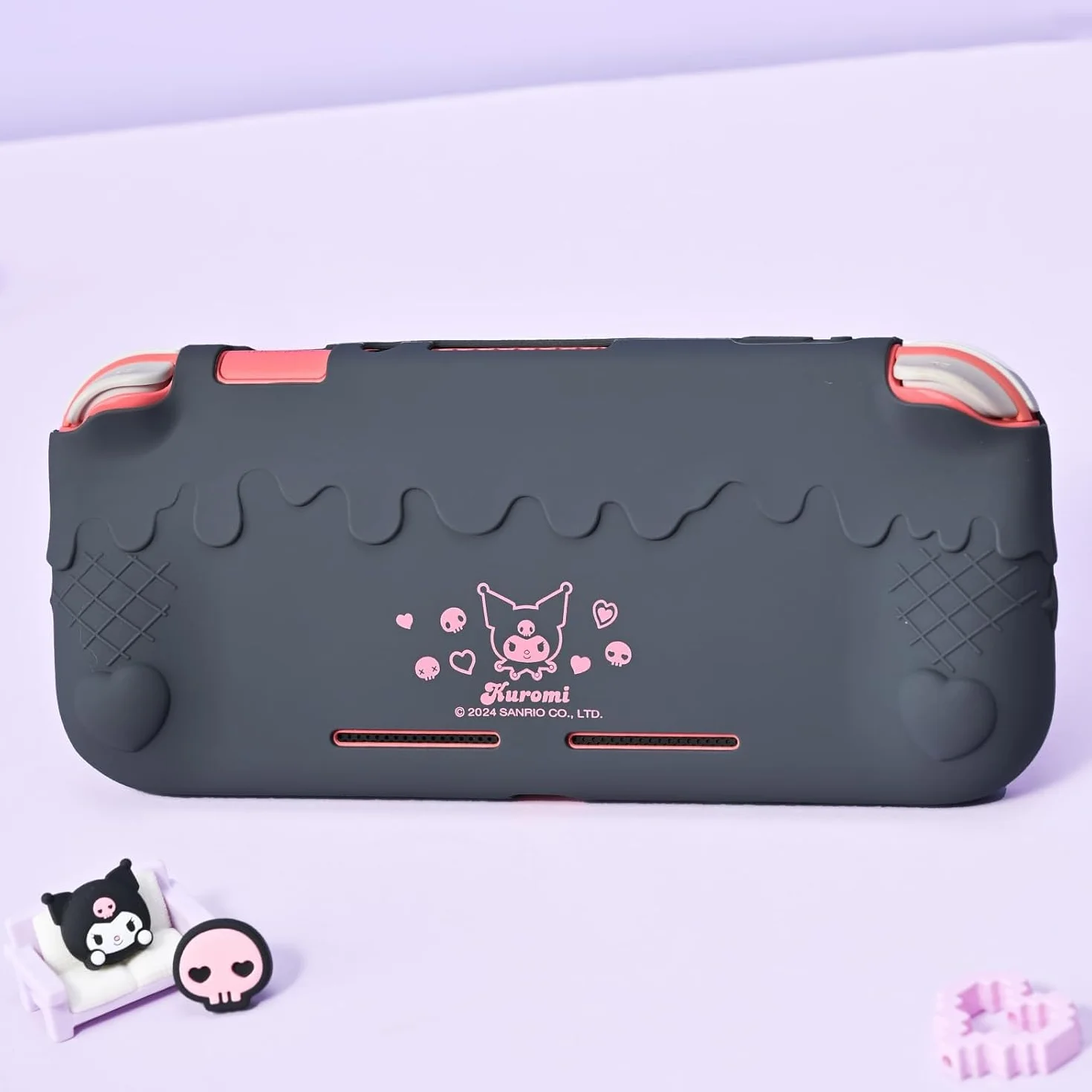 Kuitmor Etui Ochronne na Switch Lite, Miękka Silikonowa Osłona z 2 Pokrywkami na Gałki