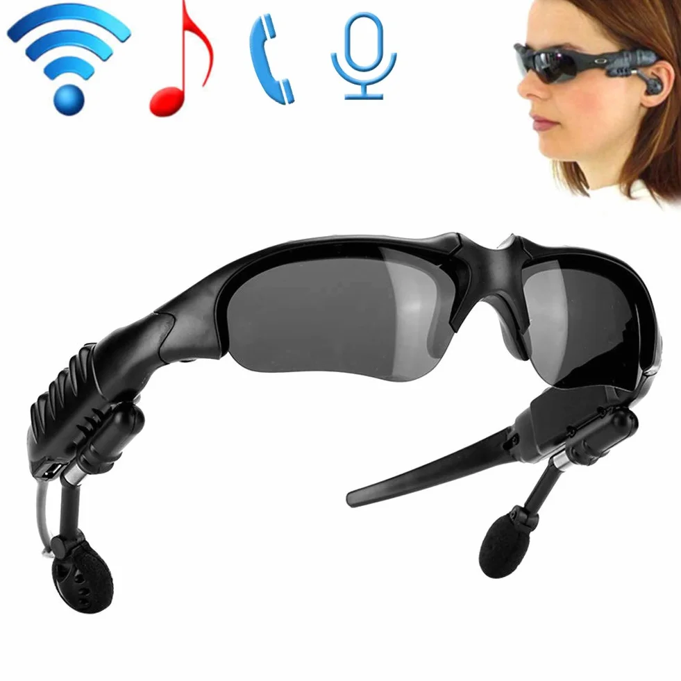 Bezprzewodowe Okulary Przeciwsłoneczne Bluetooth, Okulary Przeciwsłoneczne z Dźwiękiem Stereo do Uprawiania Sportów na świeżym Powietrzu, Redukcja Szumów, Odtwarzanie Muzyki, Słuchawki, Materiały Eksp