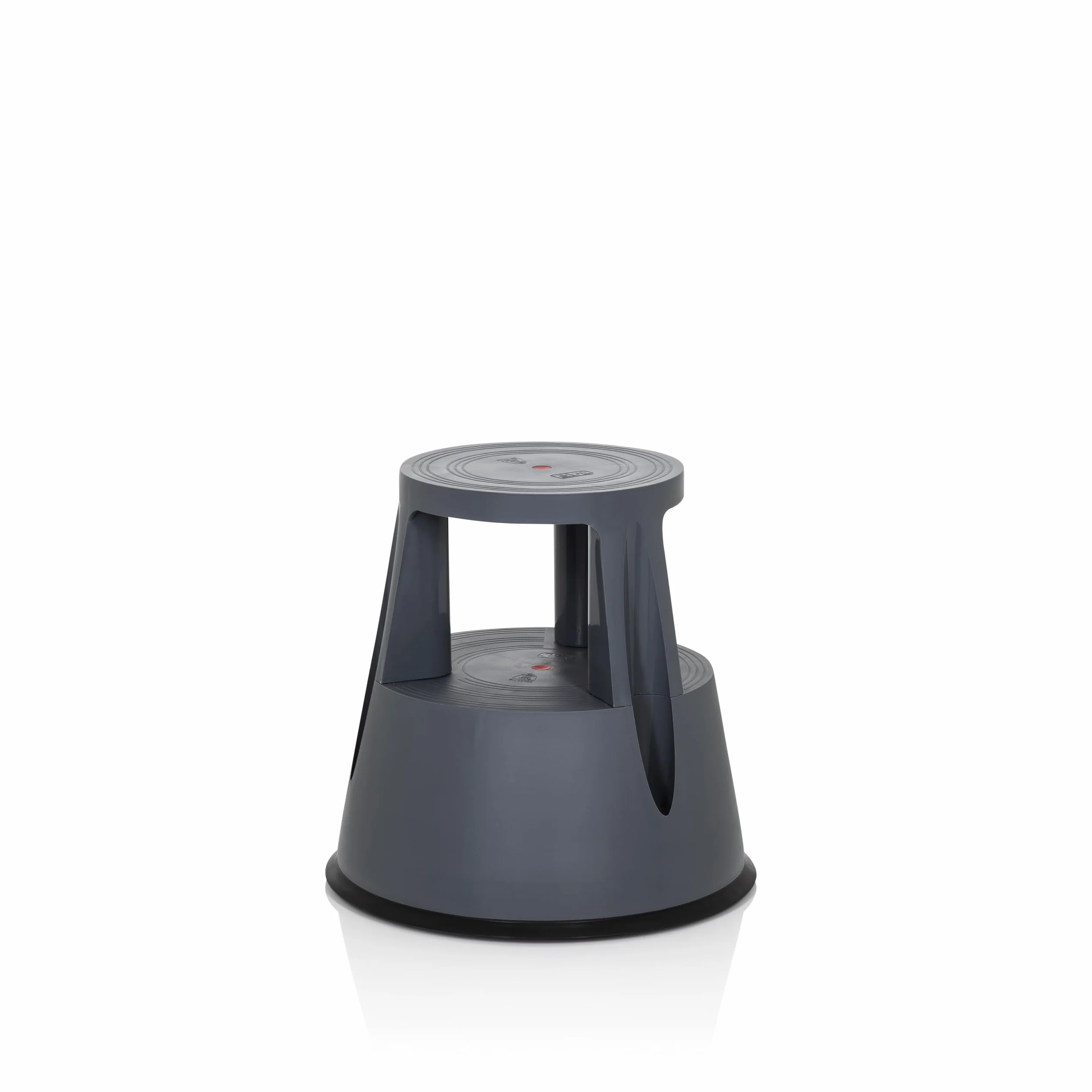 hjh OFFICE Podnóżek stołowy TIO-M nóżka słonia z tworzywa sztucznego TÜV 42 cm 150 kg z kółkami szary