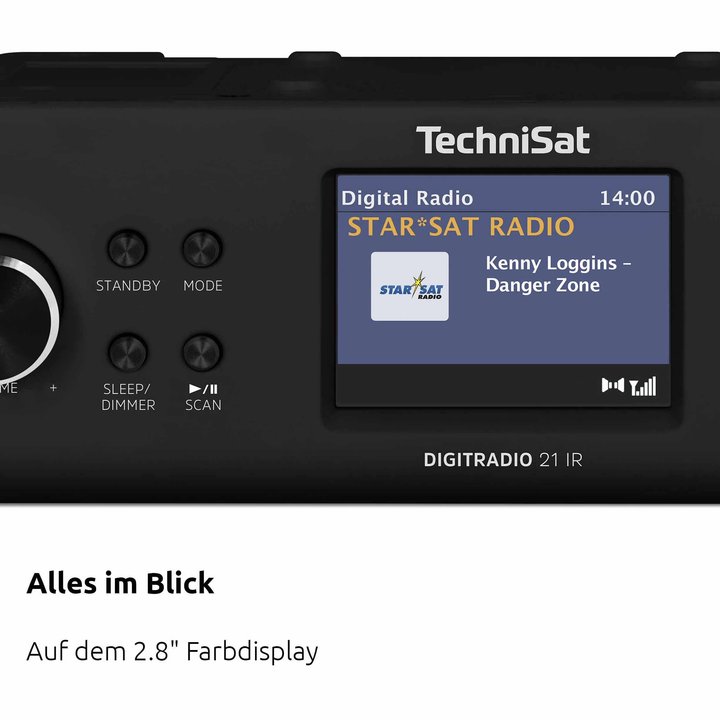 Technisat Digitradio 21 Ir Dab+/ Fm/Internet 0000/3965 Podblatowe Radio Kuchenne, Czarny, 22.5 x 15.1 x 7.2 cm
