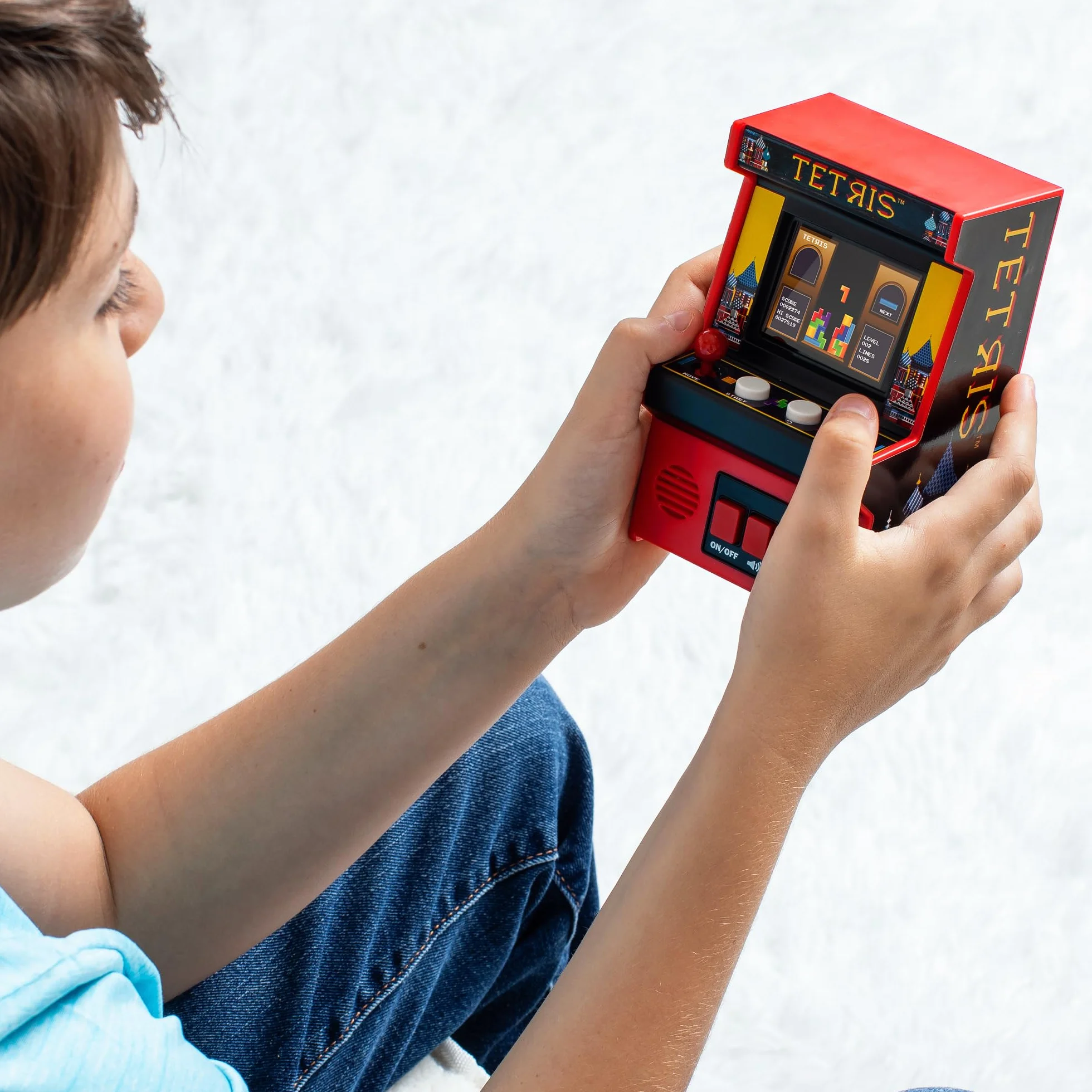 Arcade Classics Tetris, klasyczna gra zręcznościowa retro z kolorowym ekranem TFT, miniaturowa replika