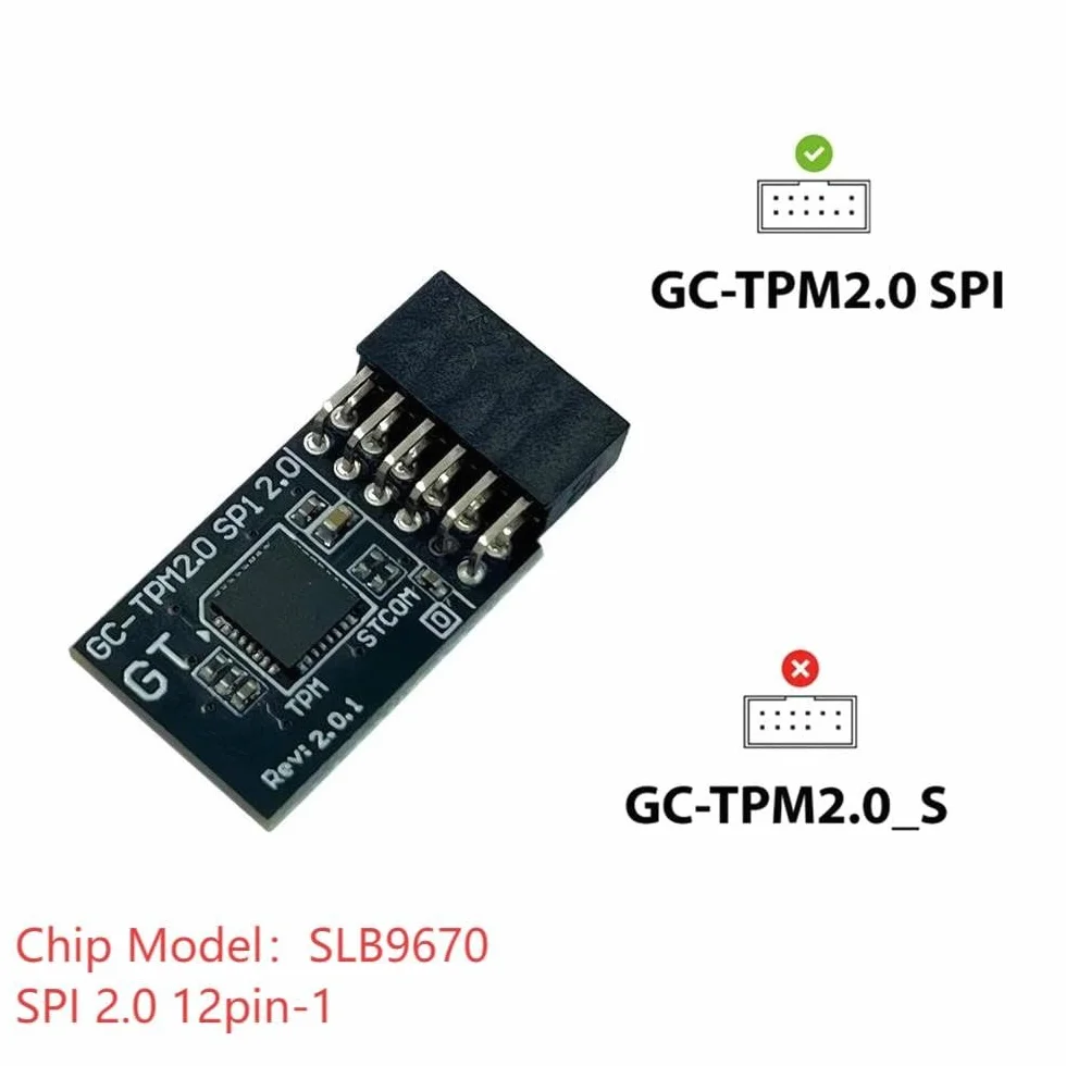 ZAHARA 12-pinowy moduł TPM 2.0 SPI z Infineon SLB9670 aktualizacja do systemu Windows 11 dla Gigabyte Motherboard Z790 D Z790 D AX Z790 UD AX Z790 S DDR4 Z790 Eagle Z790M Elite AX Ice