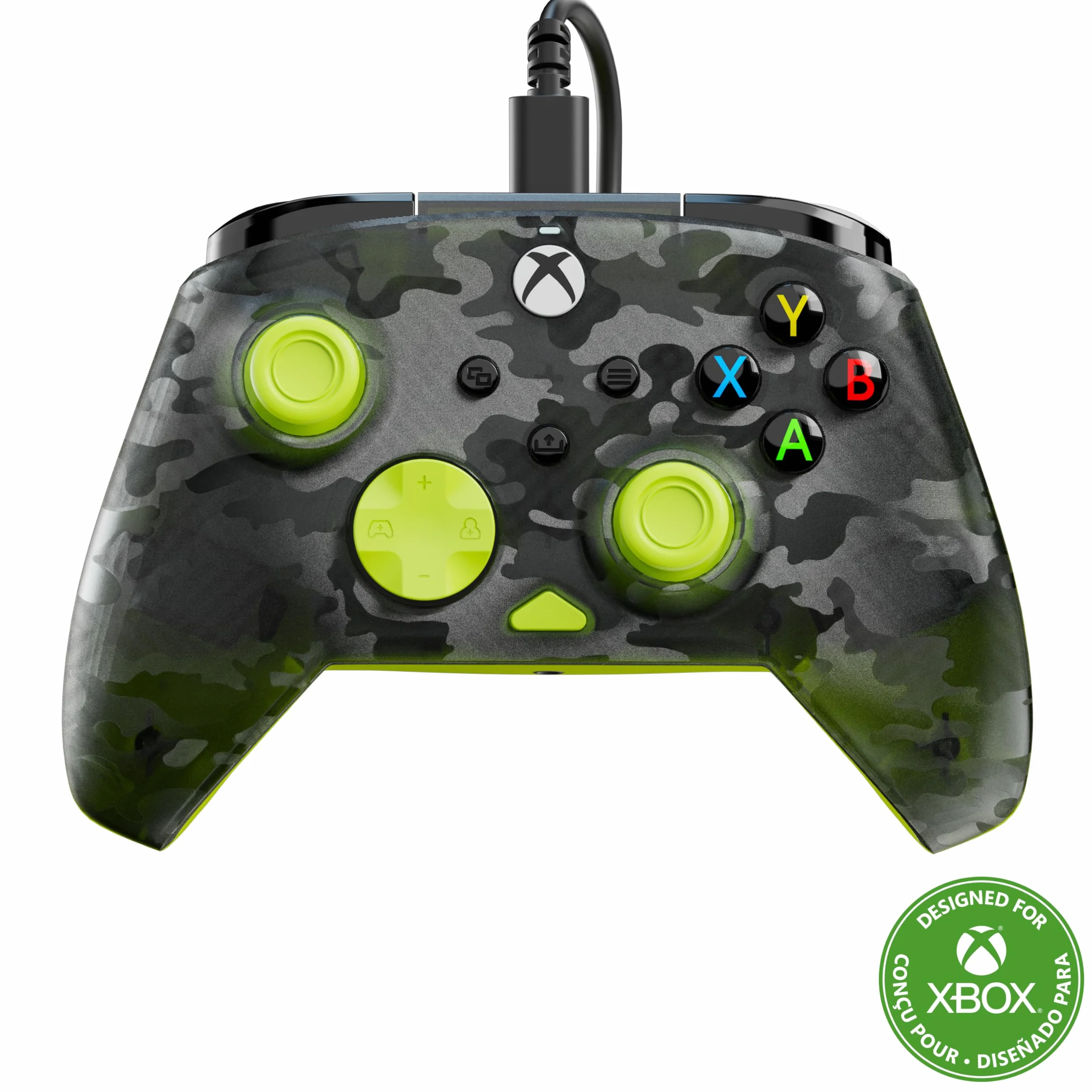 Turtle Beach Rematch Core Ghost Black Camo Yellow Wired Gaming Controller dla Xbox Series X S Xbox One PC