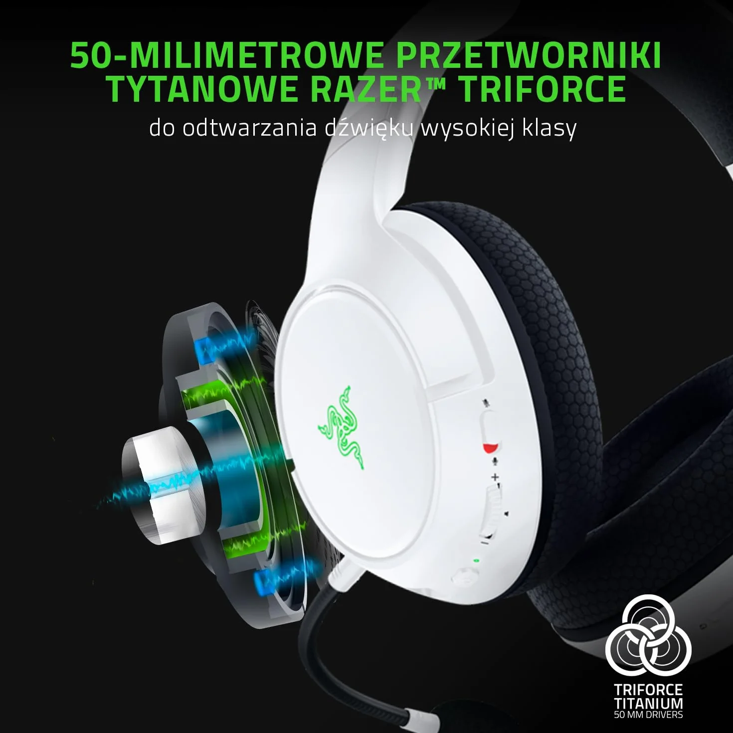 Razer Kaira Pro - bezprzewodowy zestaw słuchawkowy do konsoli Xbox Series X i mobilnych konsol Xbox Gaming (50mm przetworniki, mikrofon HyperClear Supercardioid, specjalny mikrofon) Biały