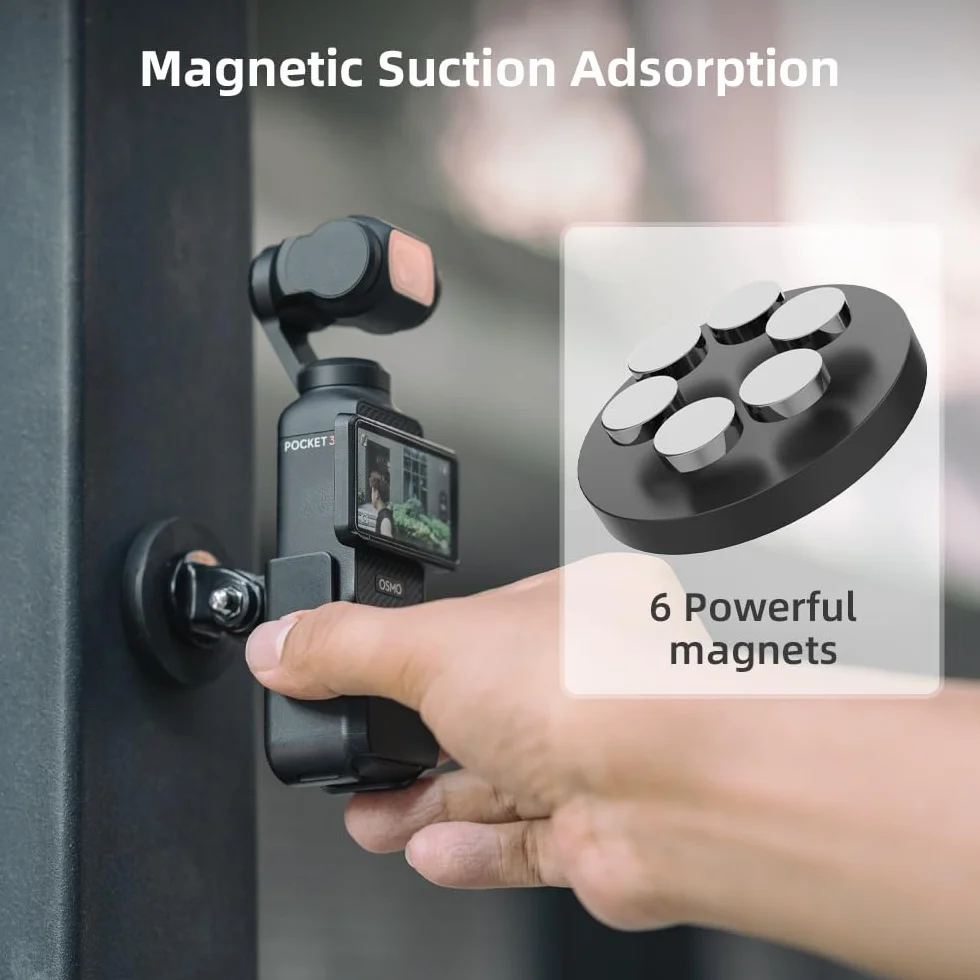 Magnetyczny uchwyt na kamerę do DJI Osmo Pocket 3, podstawa magnetyczna na biurko stojak adapter rozszerzeń uchwyt montażowy kompatybilny z DJI Osmo Pocket 3 akcesoria