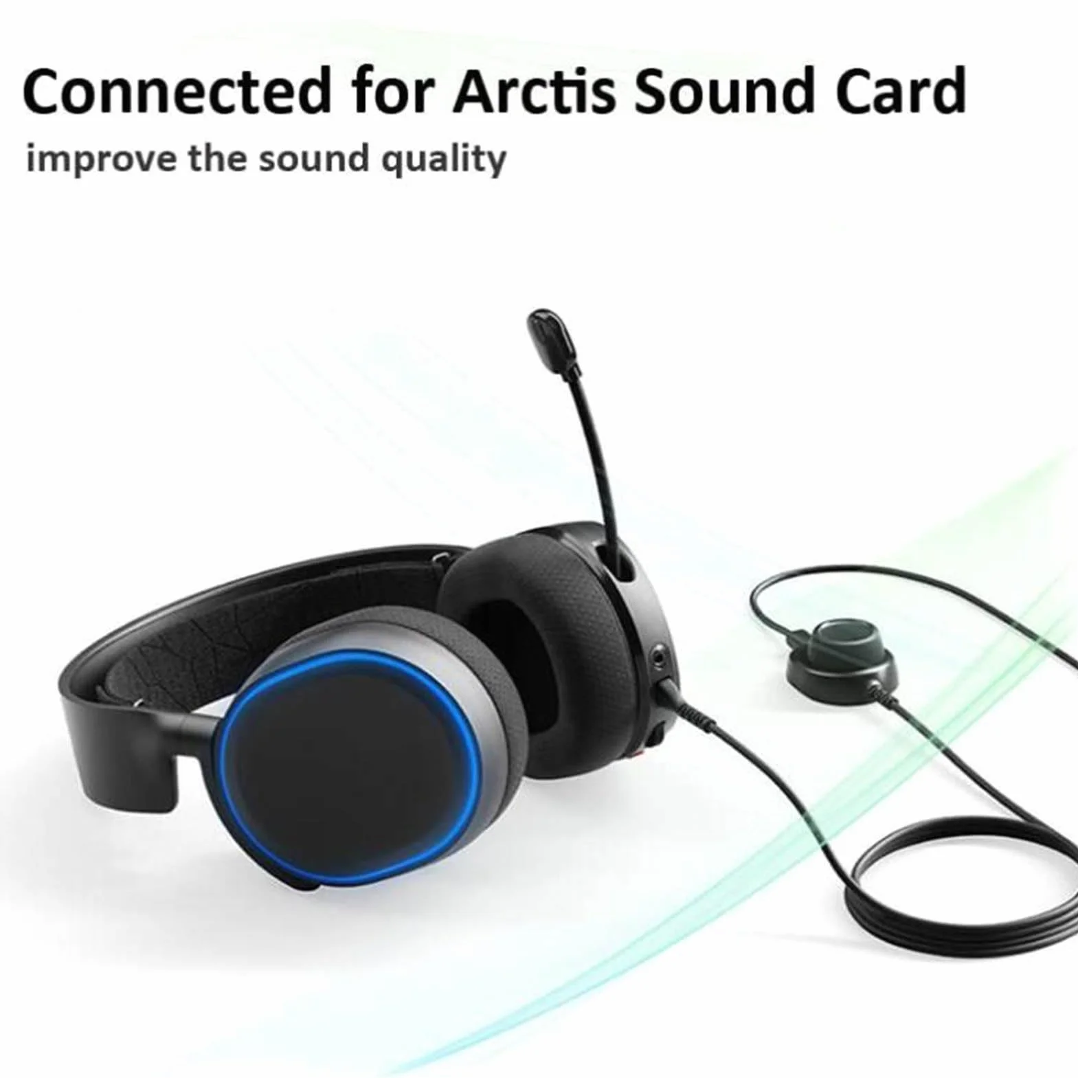 Zamienny Kabel Audio Kompatybilny ze Słuchawkami do Gier SteelSeries Arctis 3, Arctis Prime, Arctis 5, Arctis 7, Arctis Pro Arctis Prime, 1,5 M/4,9 Stopy, Rdzenie OFC