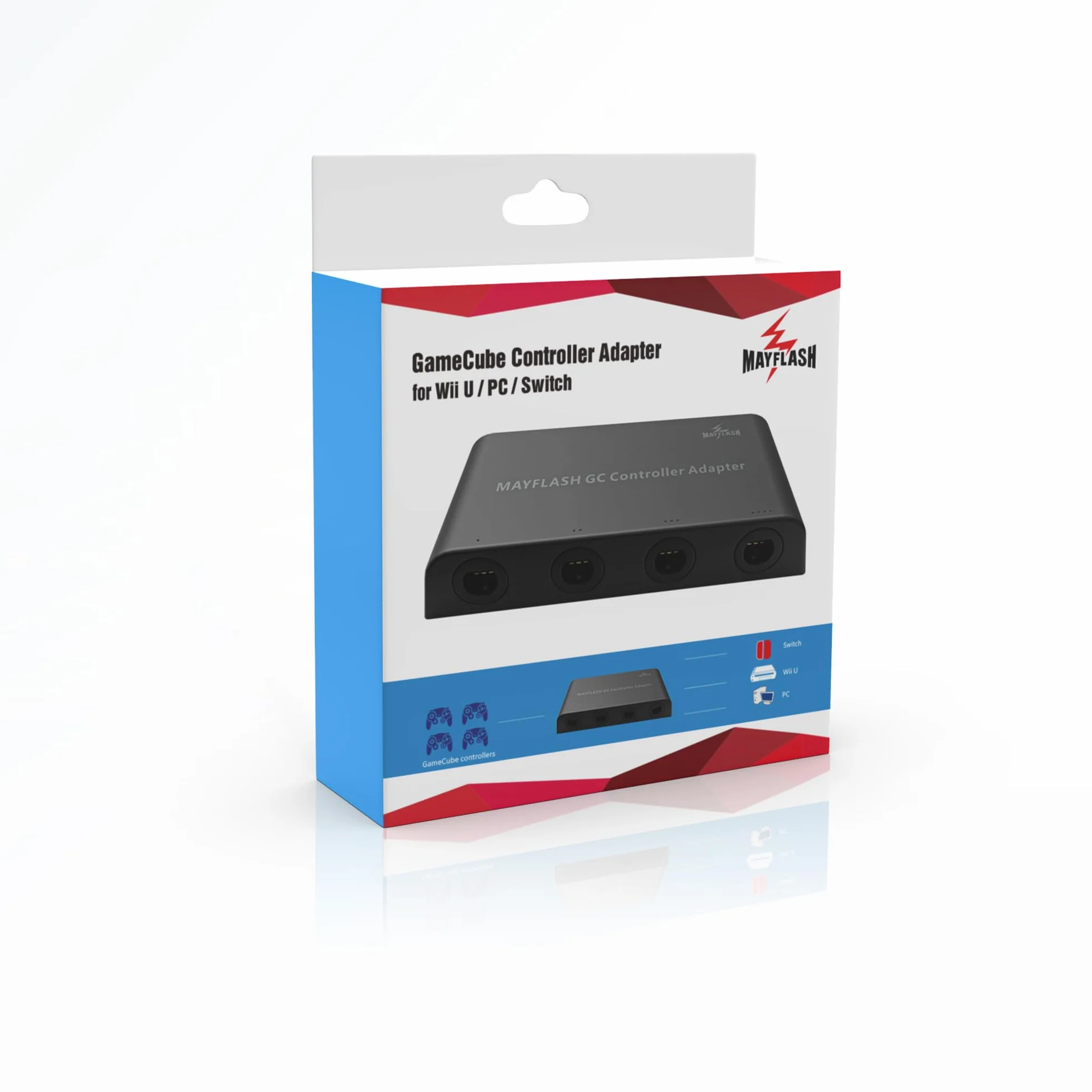 Gamecube adapter kontrolera do Nintendo Wii U i PC USB z 4 gniazdami