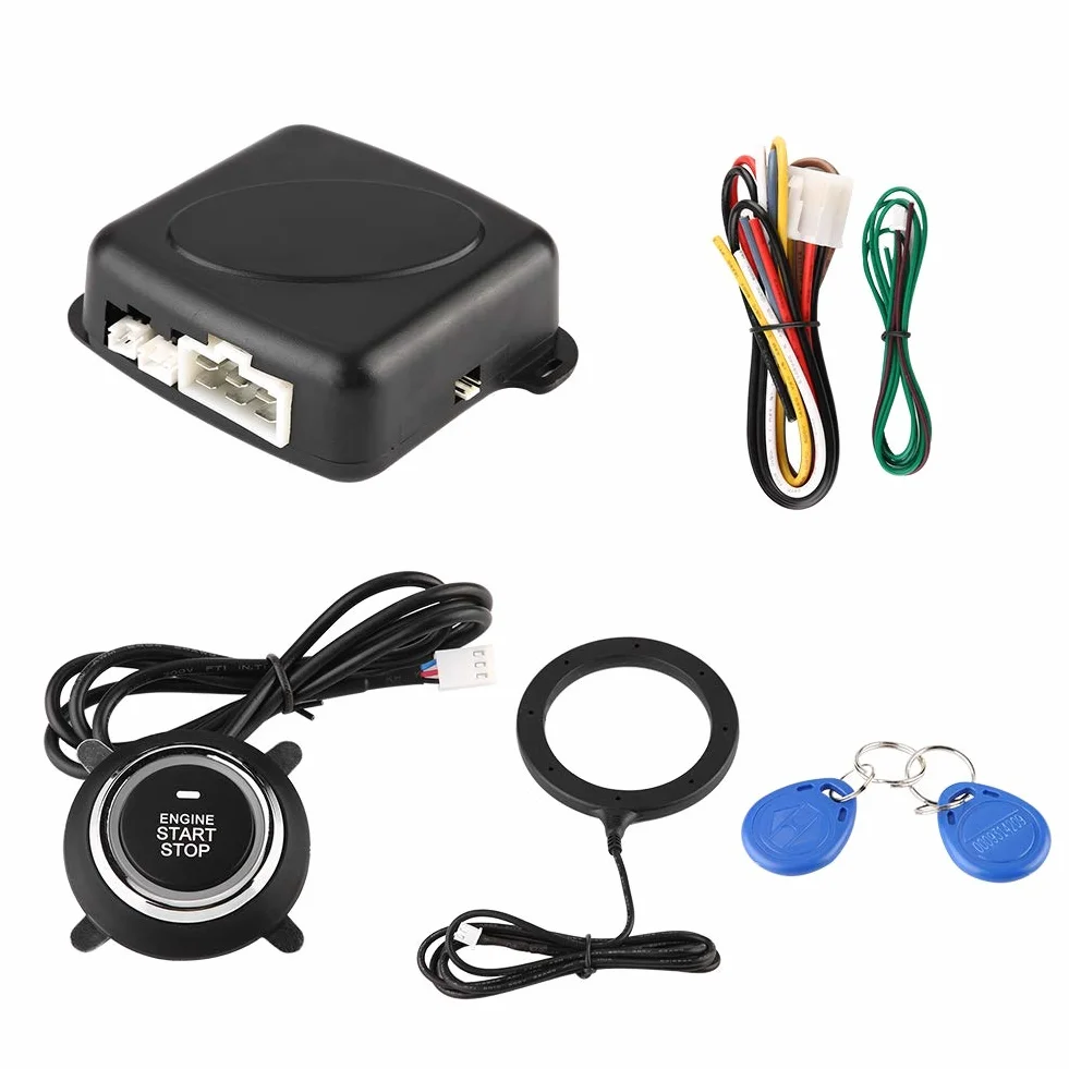 12V Universal Auto Alarm System Motor Starter Taster Fahrzeuge Start/Stopp Kit Safe Lock Diebstahlsicherungs Auto Änderungssatz